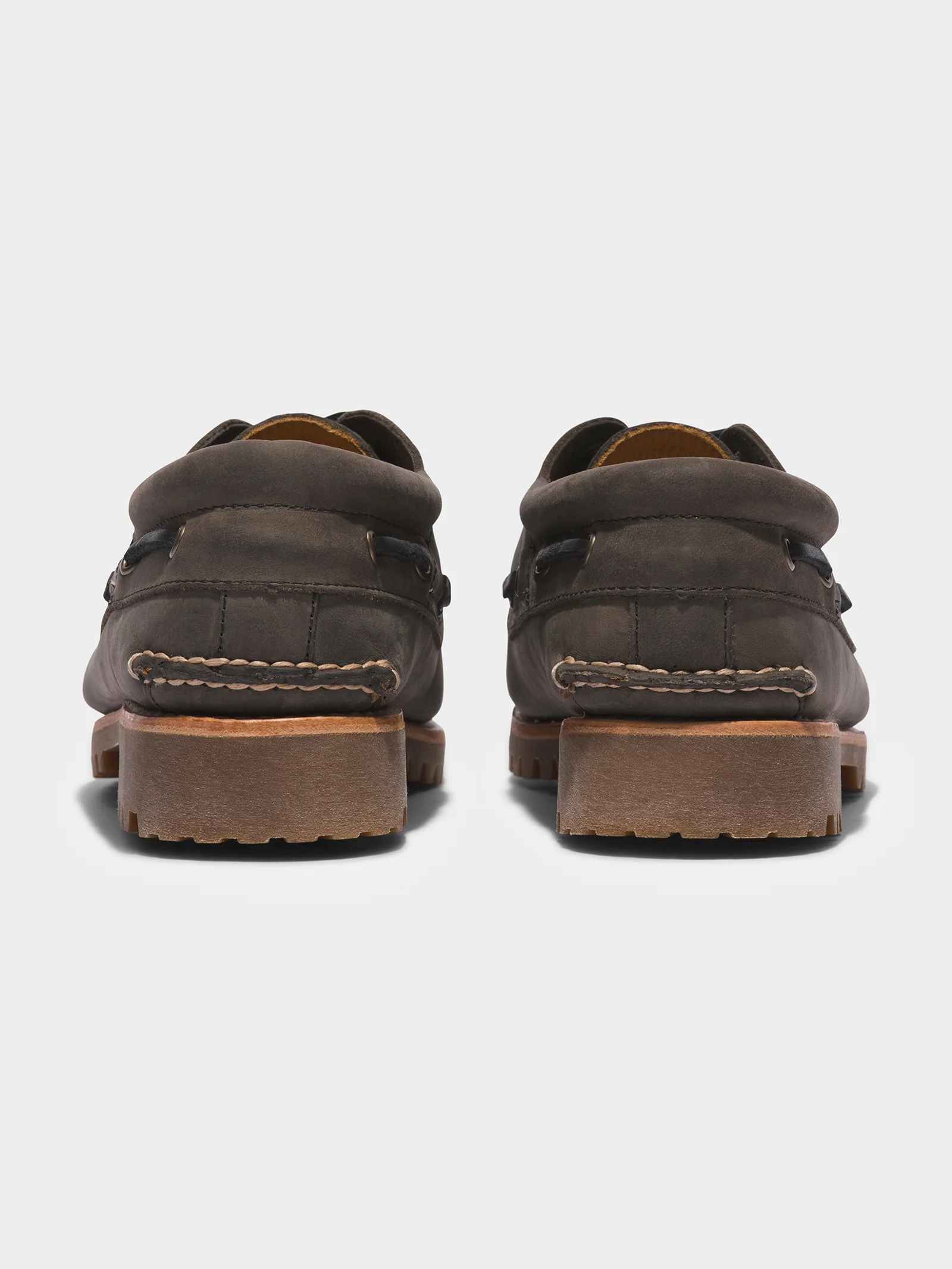 Mens 3 Eye Classic Lug Handsewn Boat Shoes - Image 9