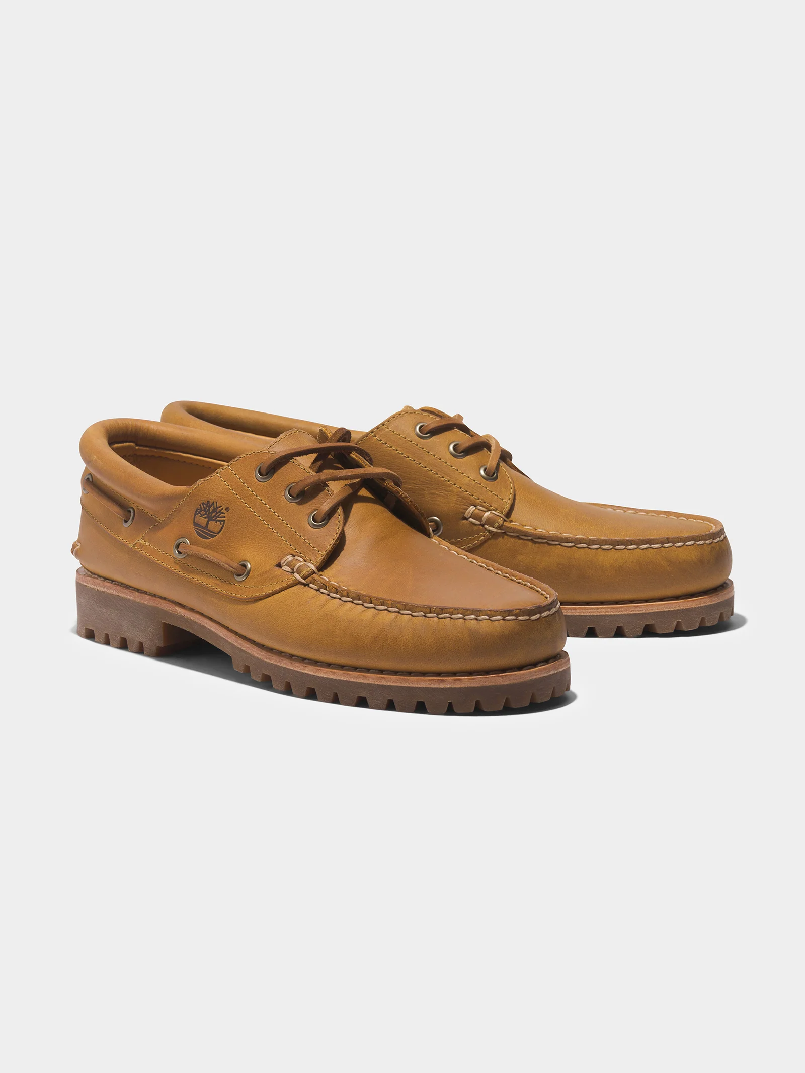 Mens 3 Eye Classic Lug Handsewn Boat Shoes - Image 2