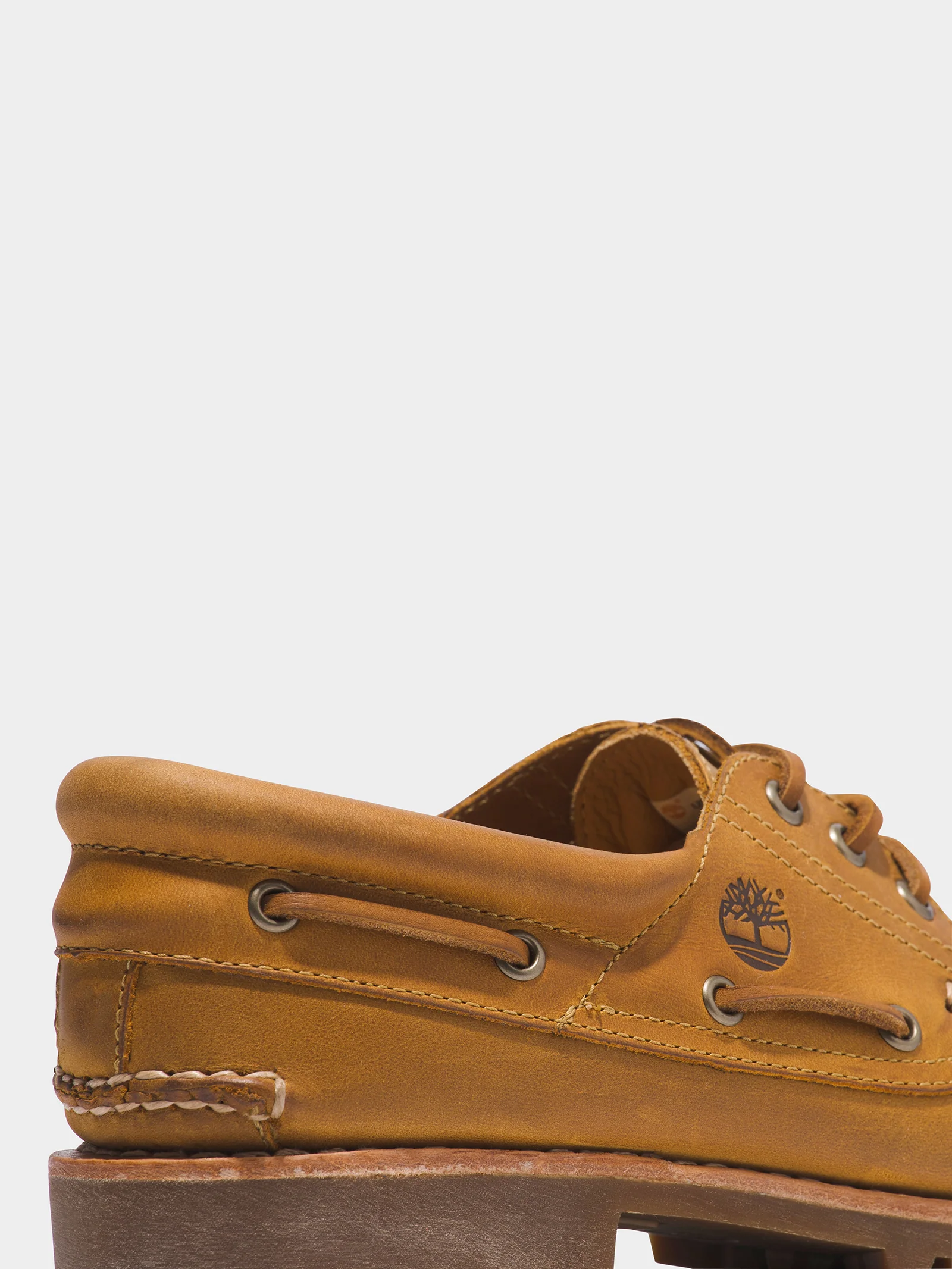 Mens 3 Eye Classic Lug Handsewn Boat Shoes - Image 3