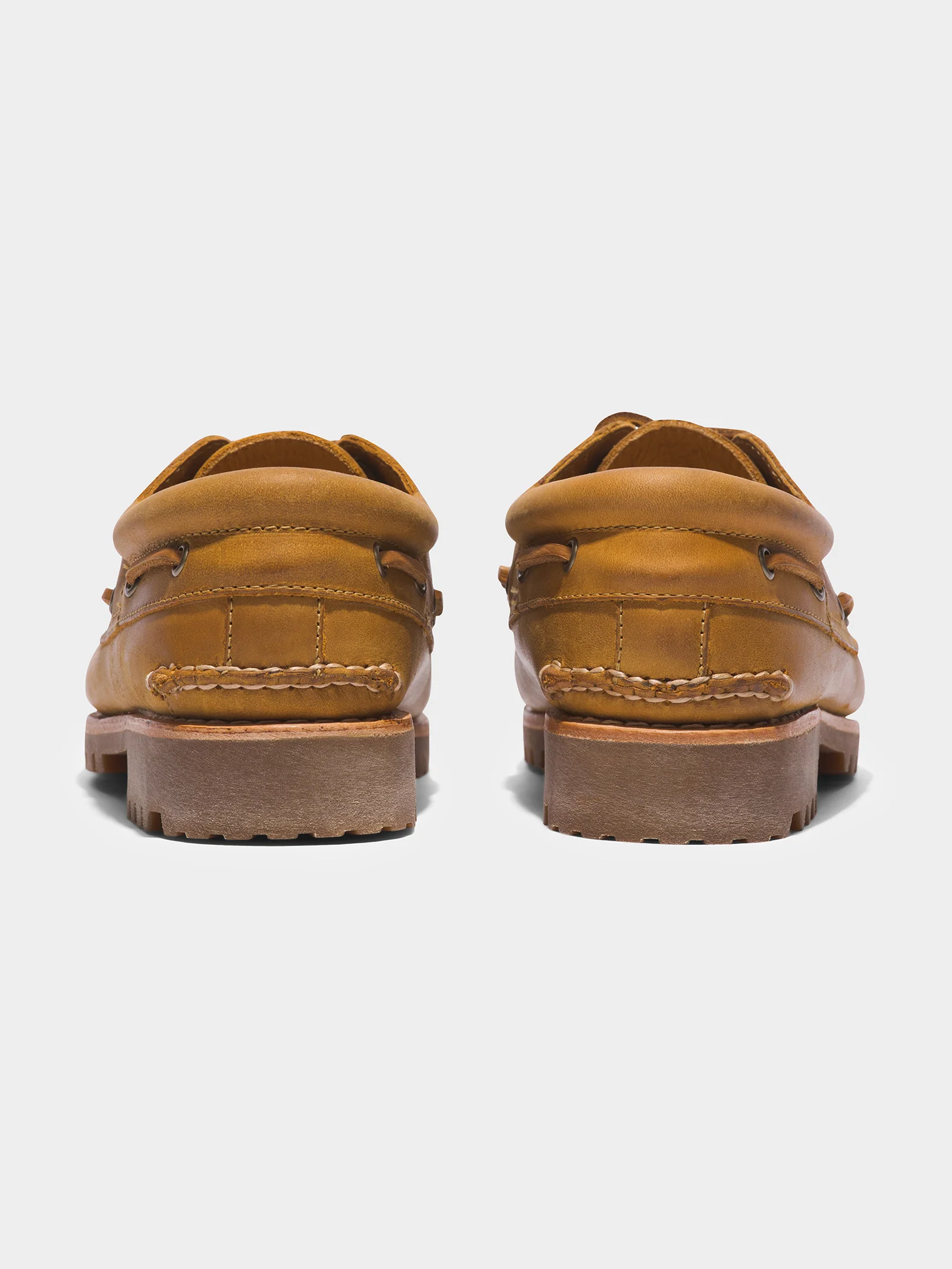 Mens 3 Eye Classic Lug Handsewn Boat Shoes - Image 8