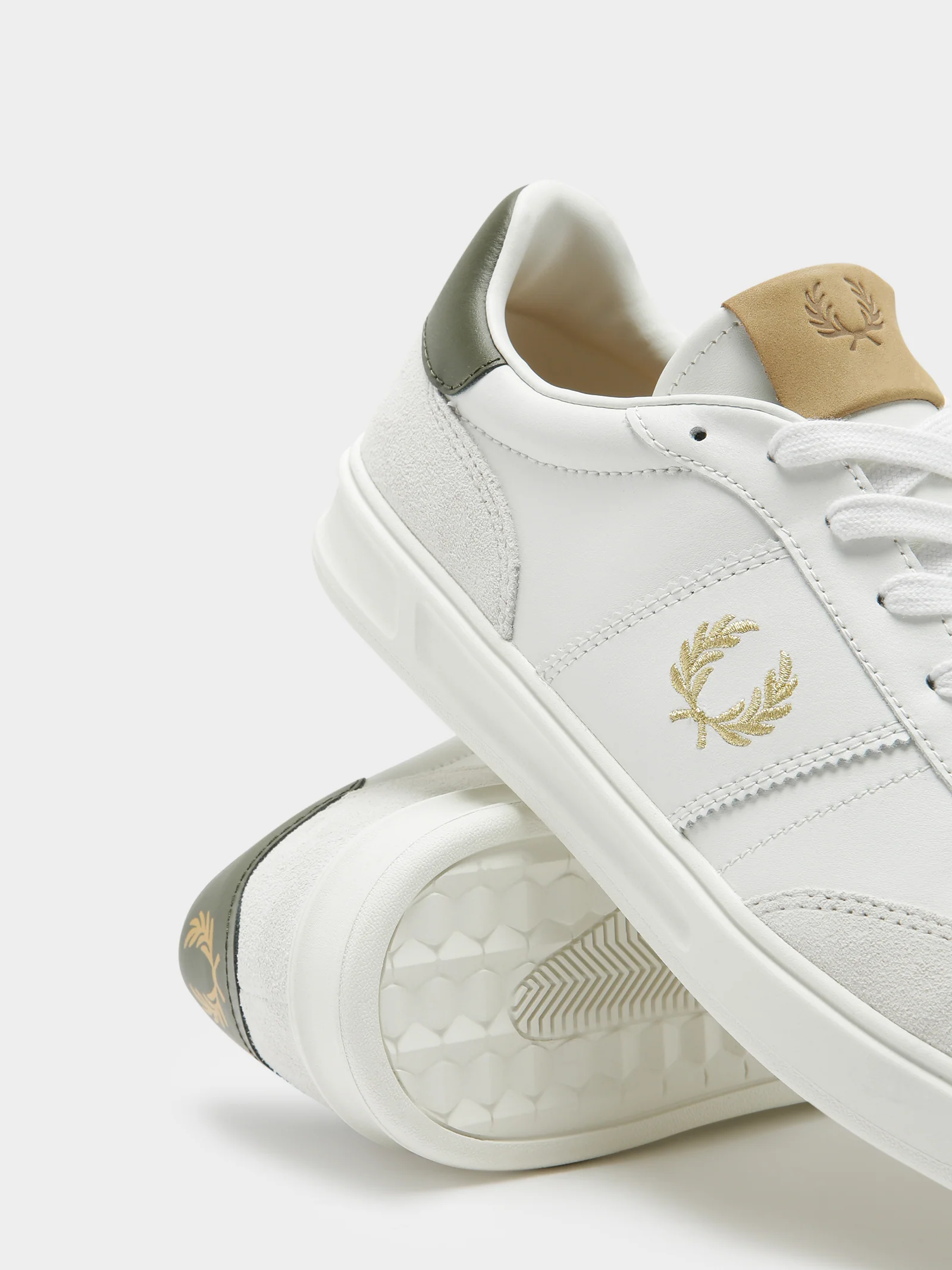 Mens B400 Leather Suede Sneakers - Image 5