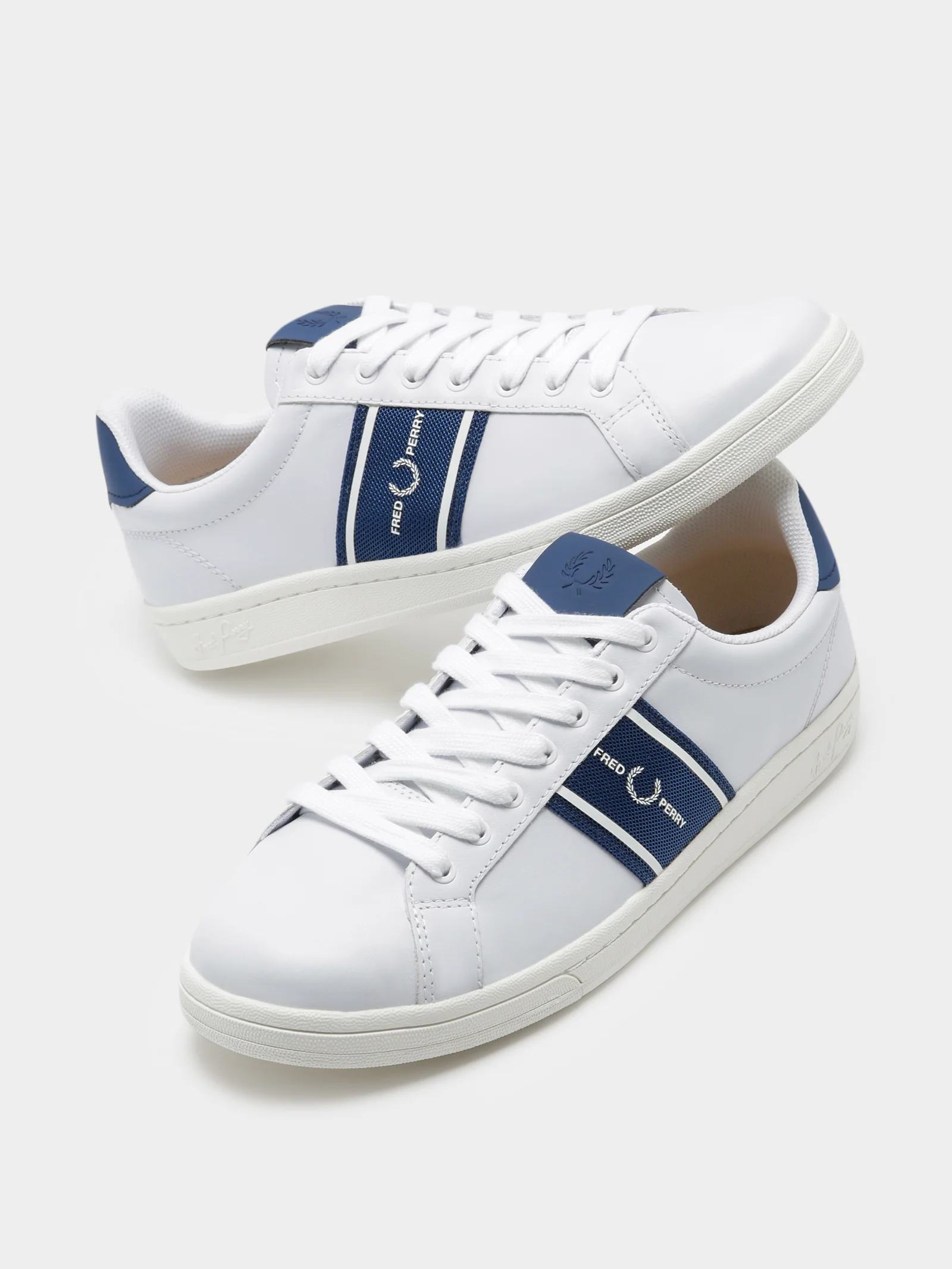 Mens B721 Leather Graphic Branding Sneakers - Image 2
