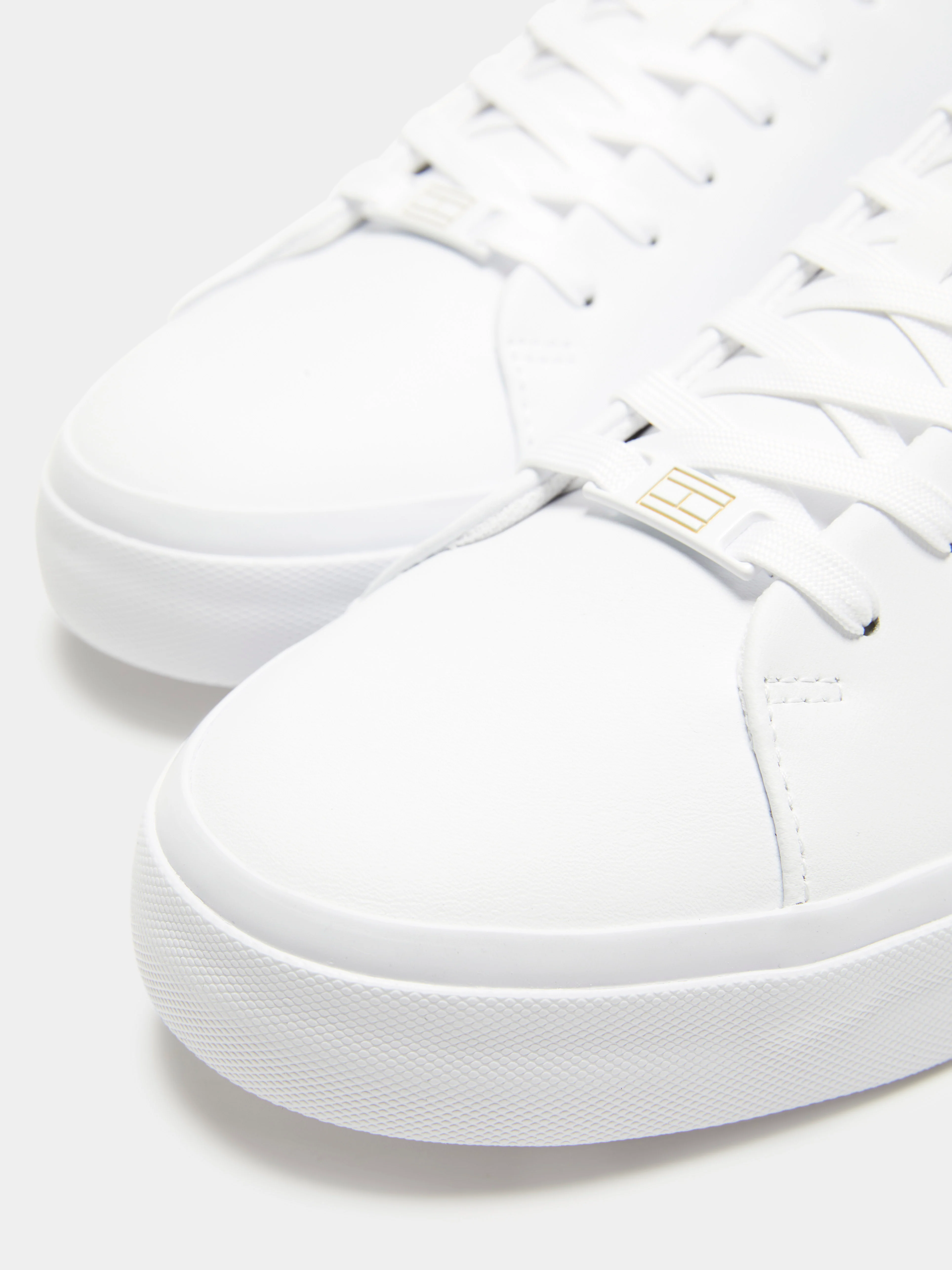 Mens Corp Leather Gold Detail Sneakers - Image 5