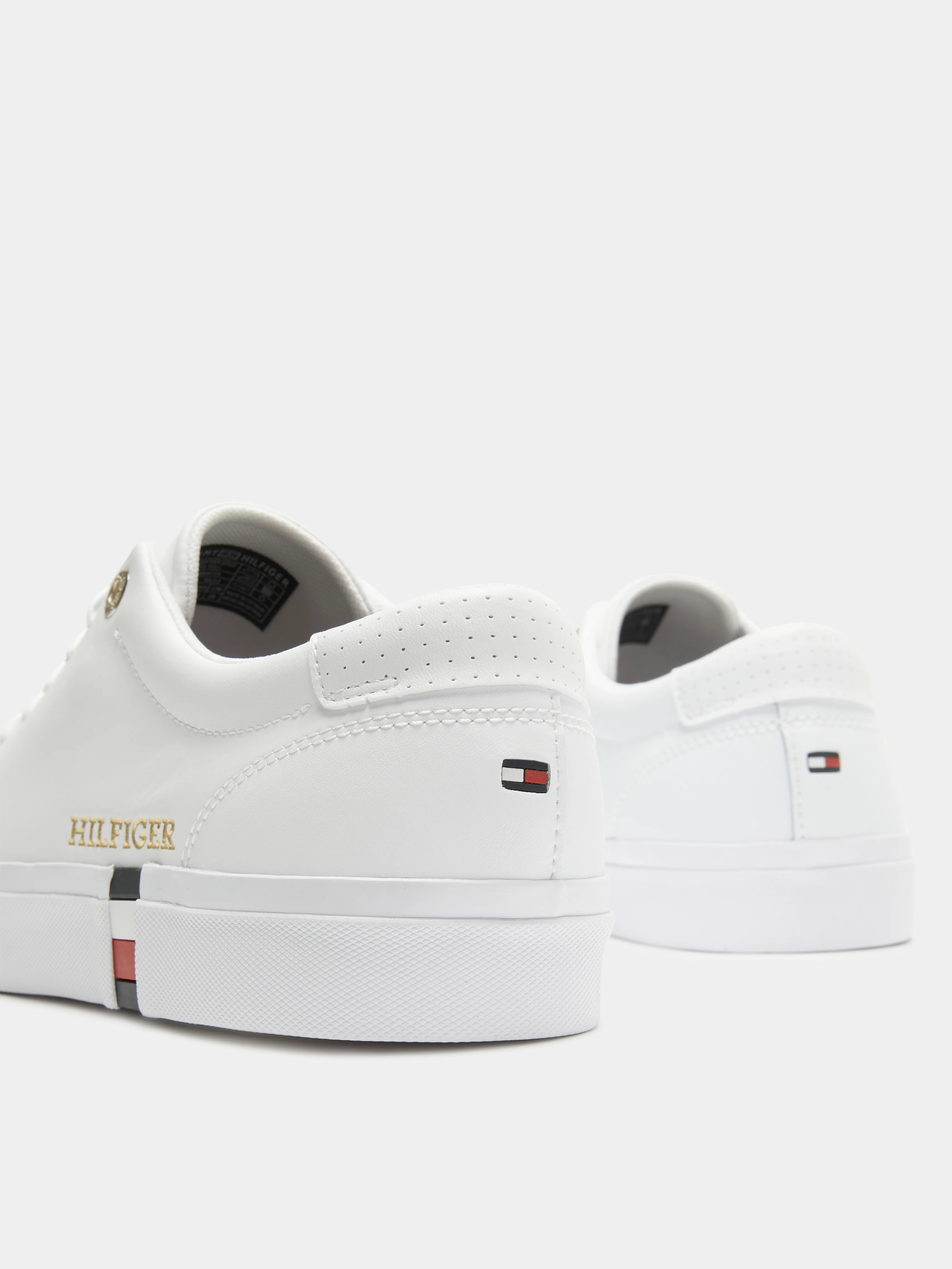 Mens Corp Leather Gold Detail Sneakers - Image 7