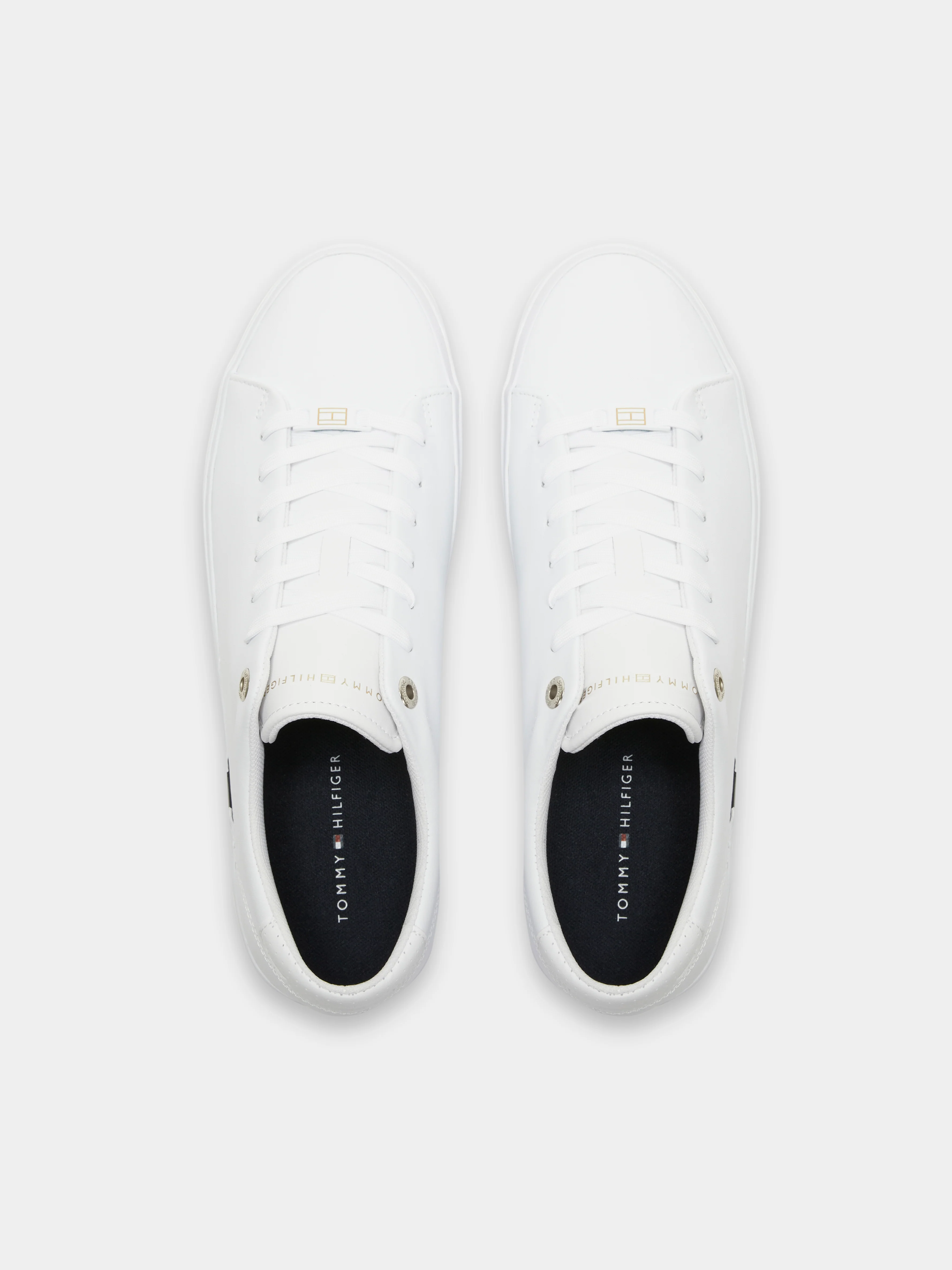 Mens Corp Leather Gold Detail Sneakers - Image 9