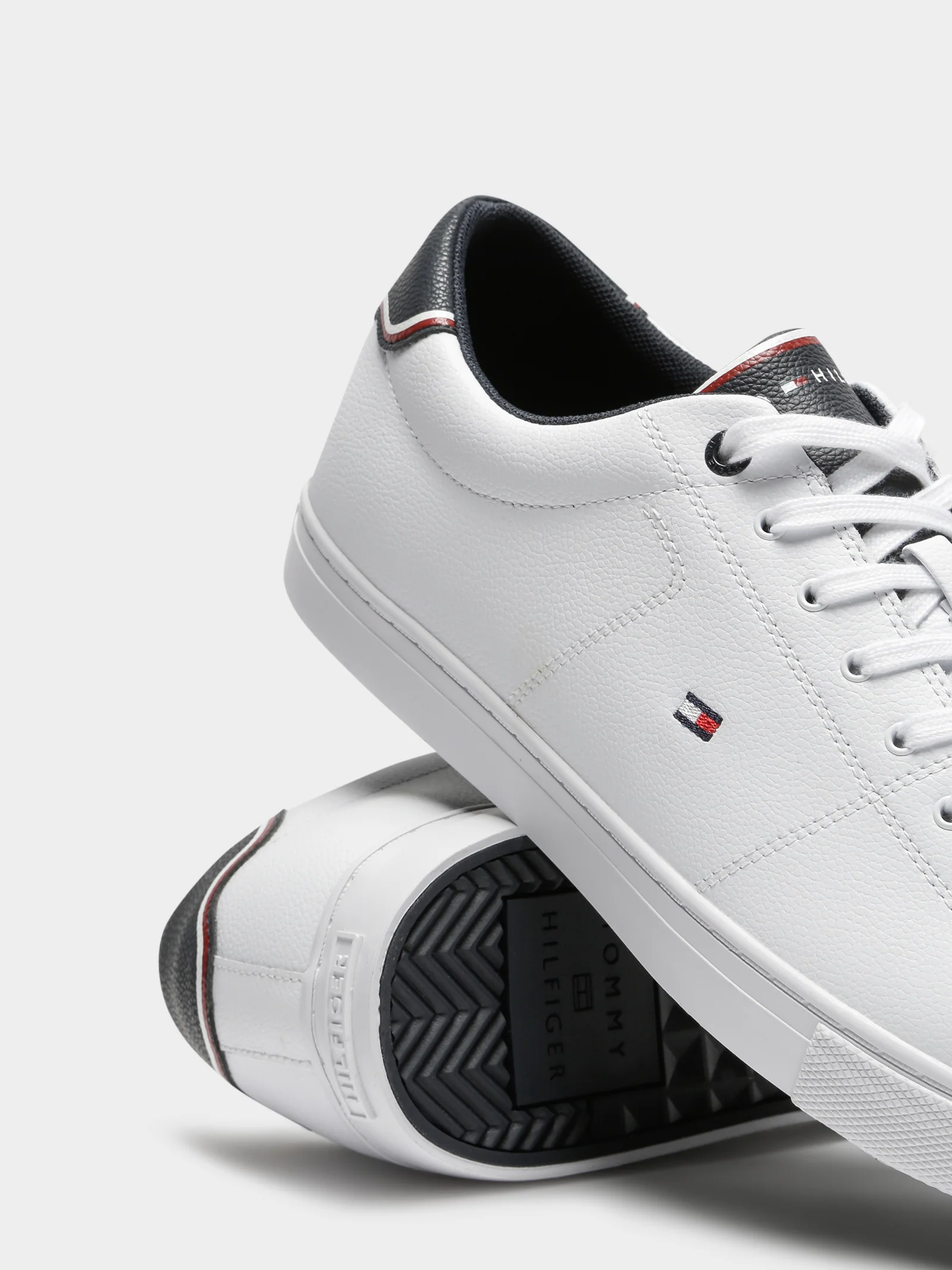 Mens Essentials Leather Vulcanized Sneakers - Image 5