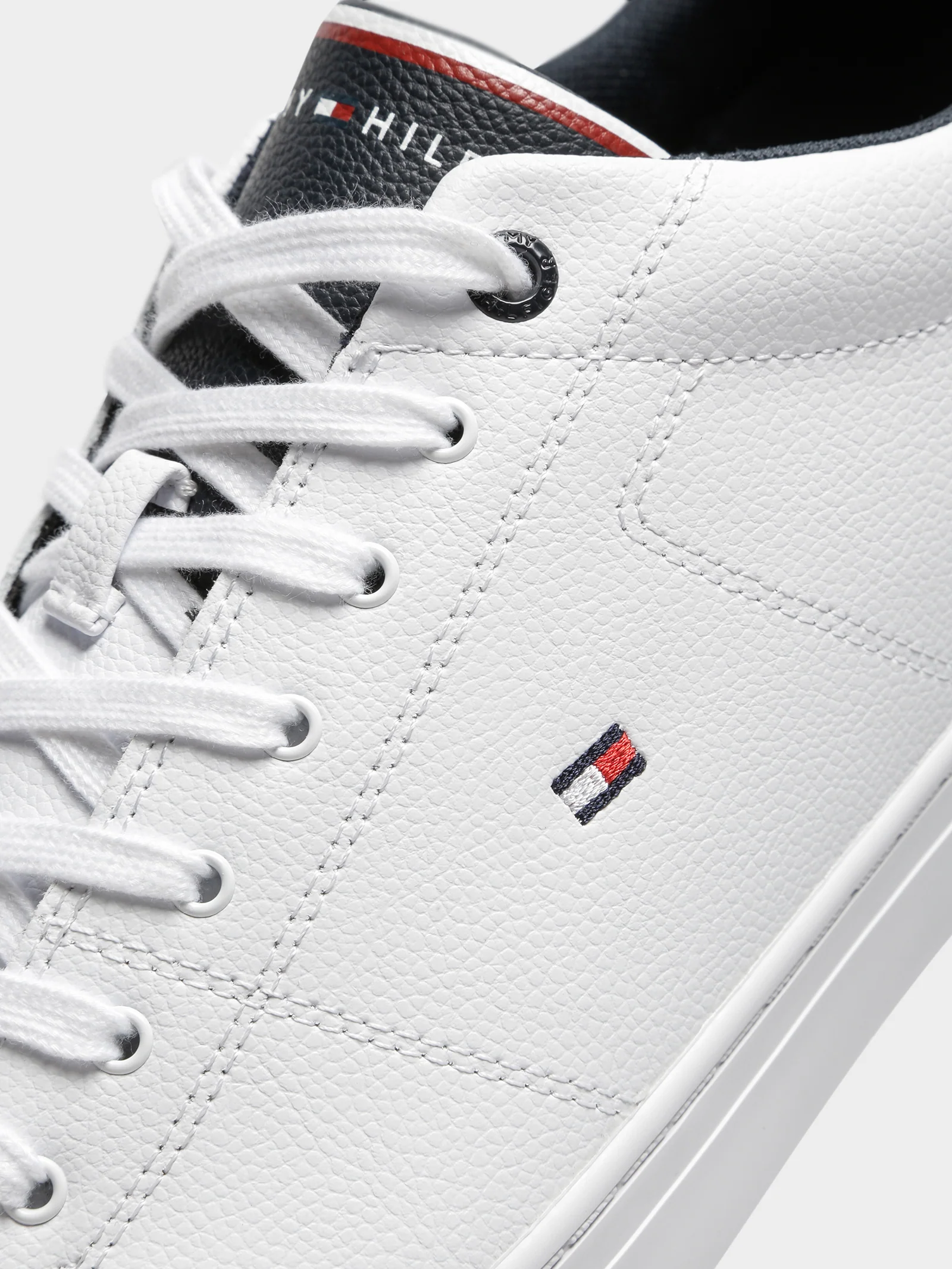 Mens Essentials Leather Vulcanized Sneakers - Image 6