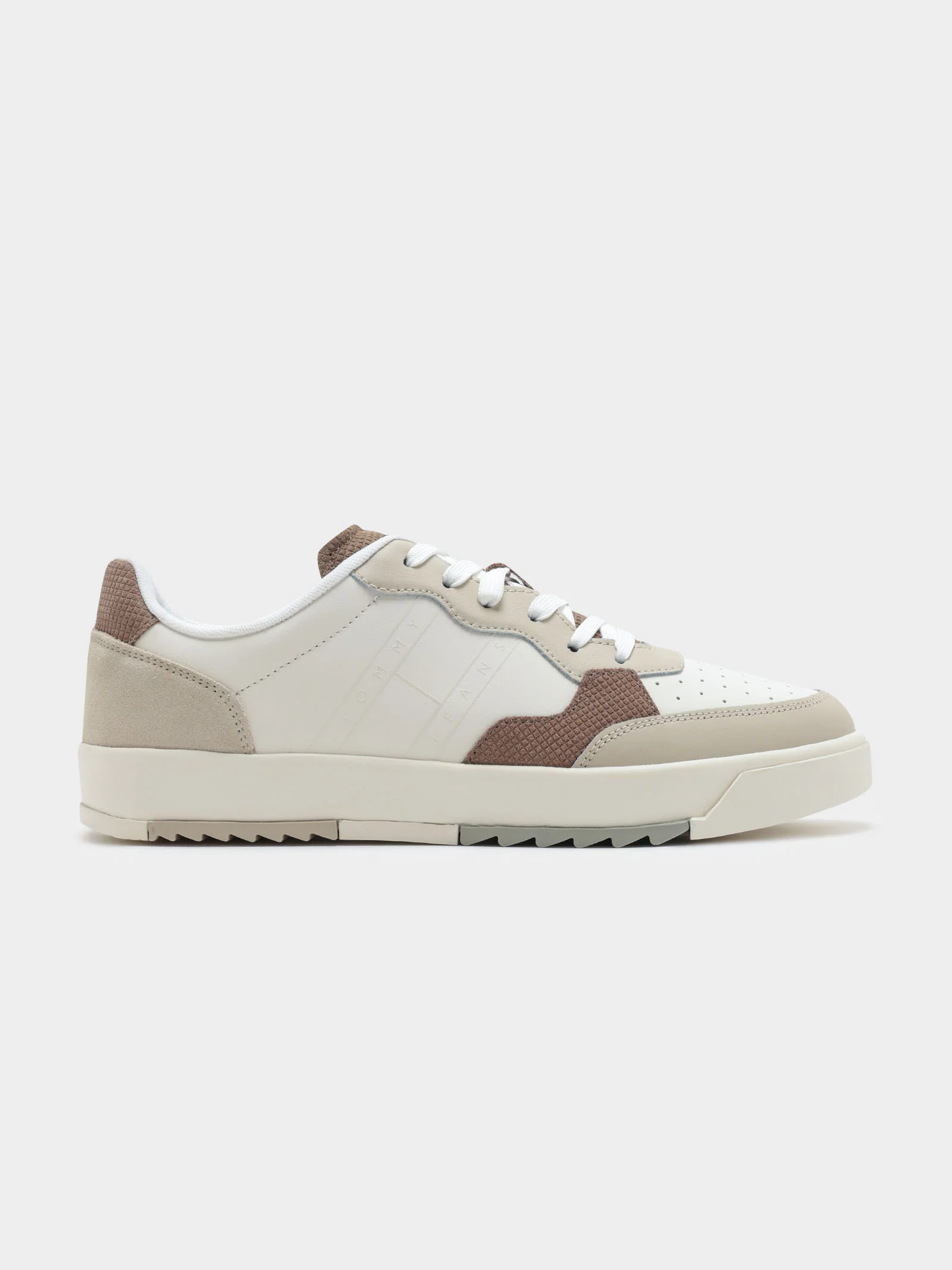 Mens Leather Cupsole Trainers - Image 2
