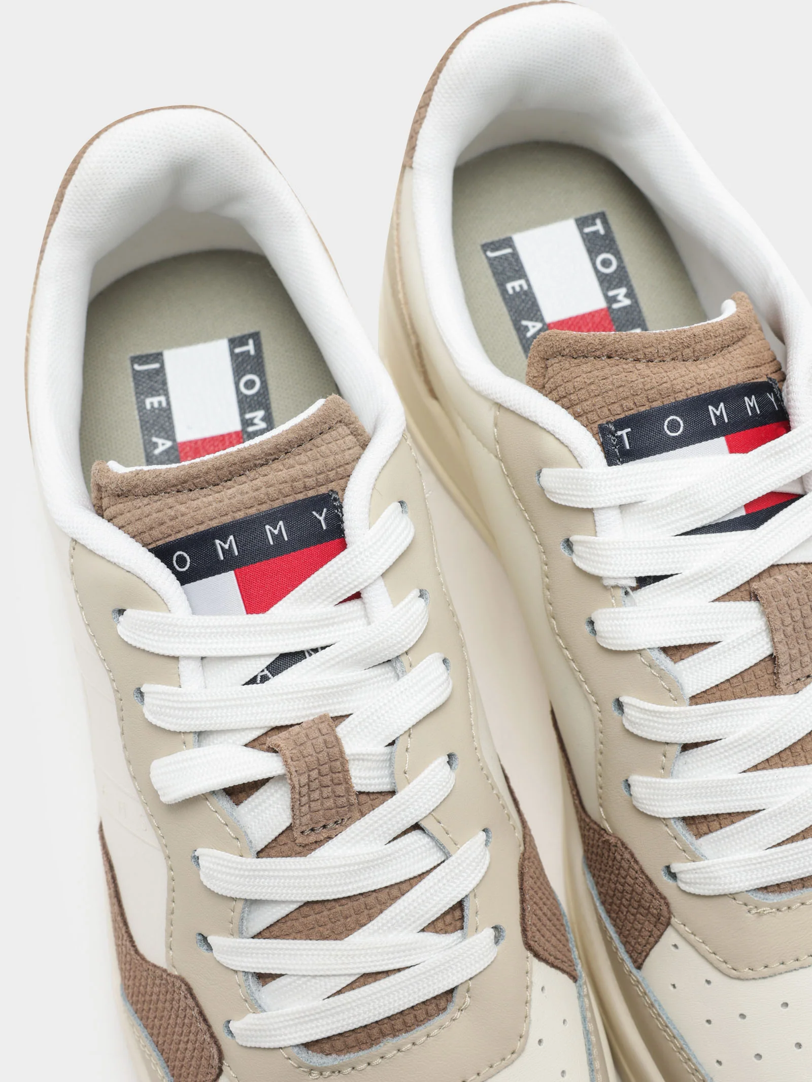 Mens Leather Cupsole Trainers - Image 4