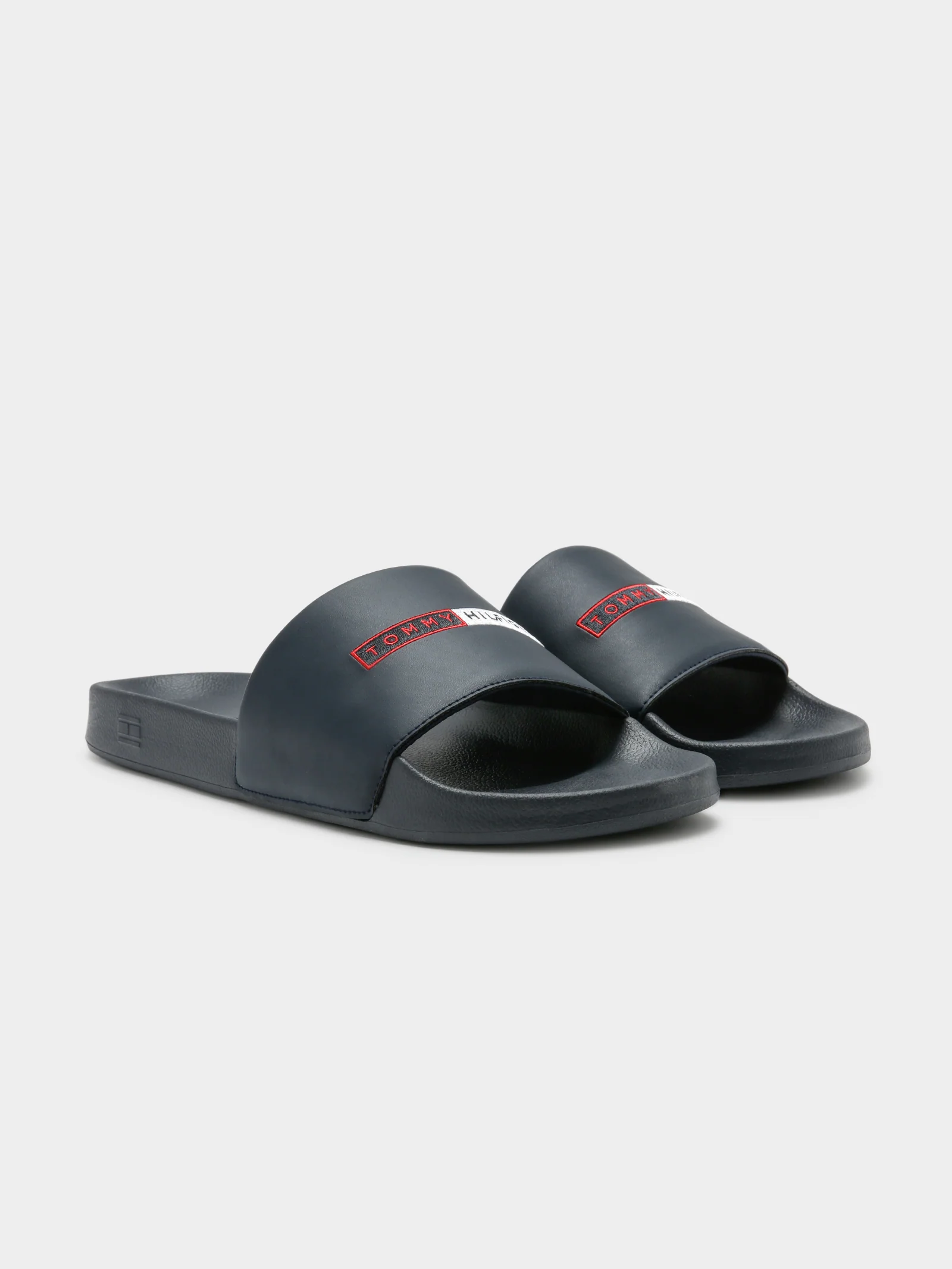 Mens Logo Embroidery Pool Slides - Image 2