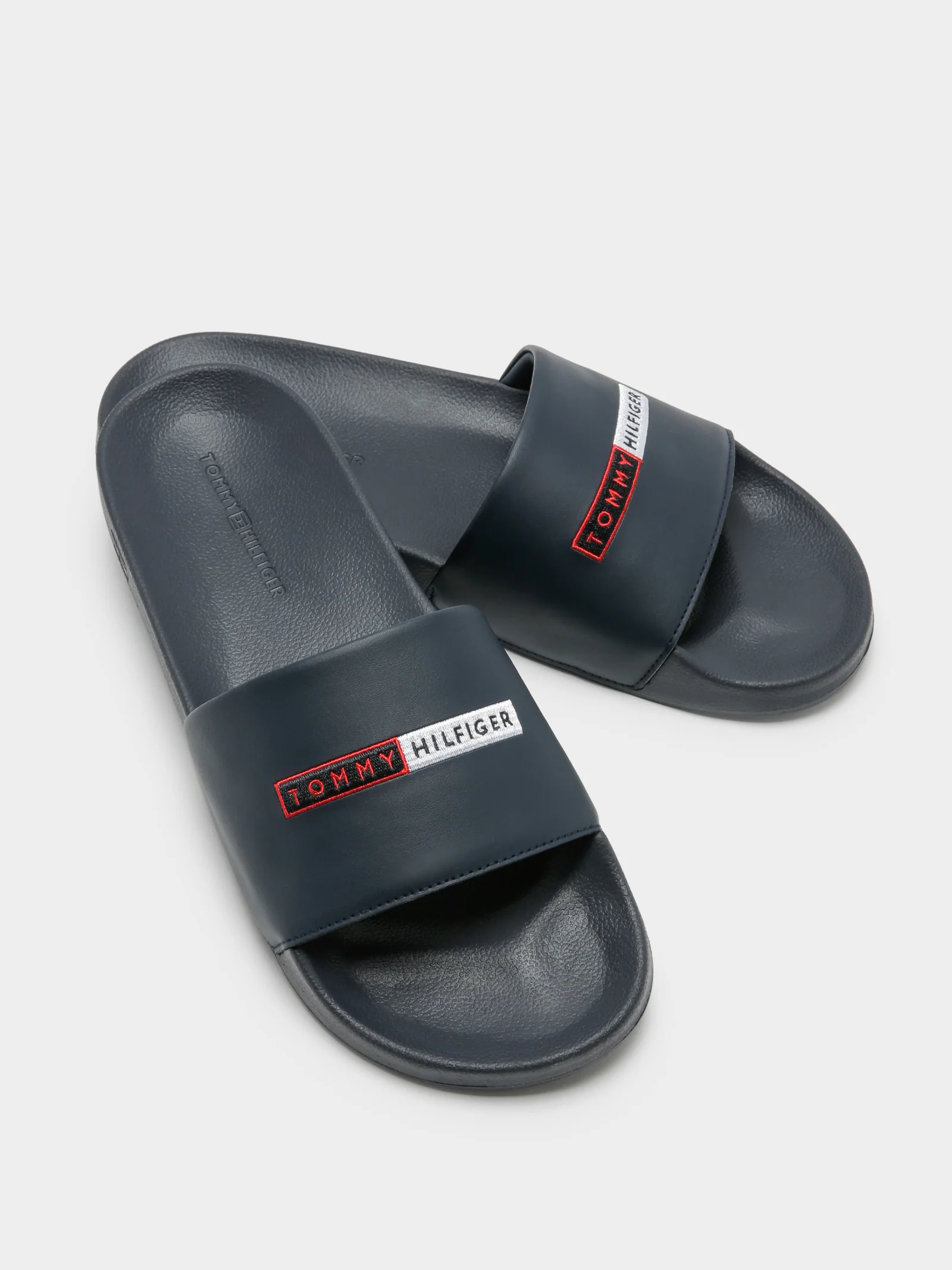 Mens Logo Embroidery Pool Slides - Image 3