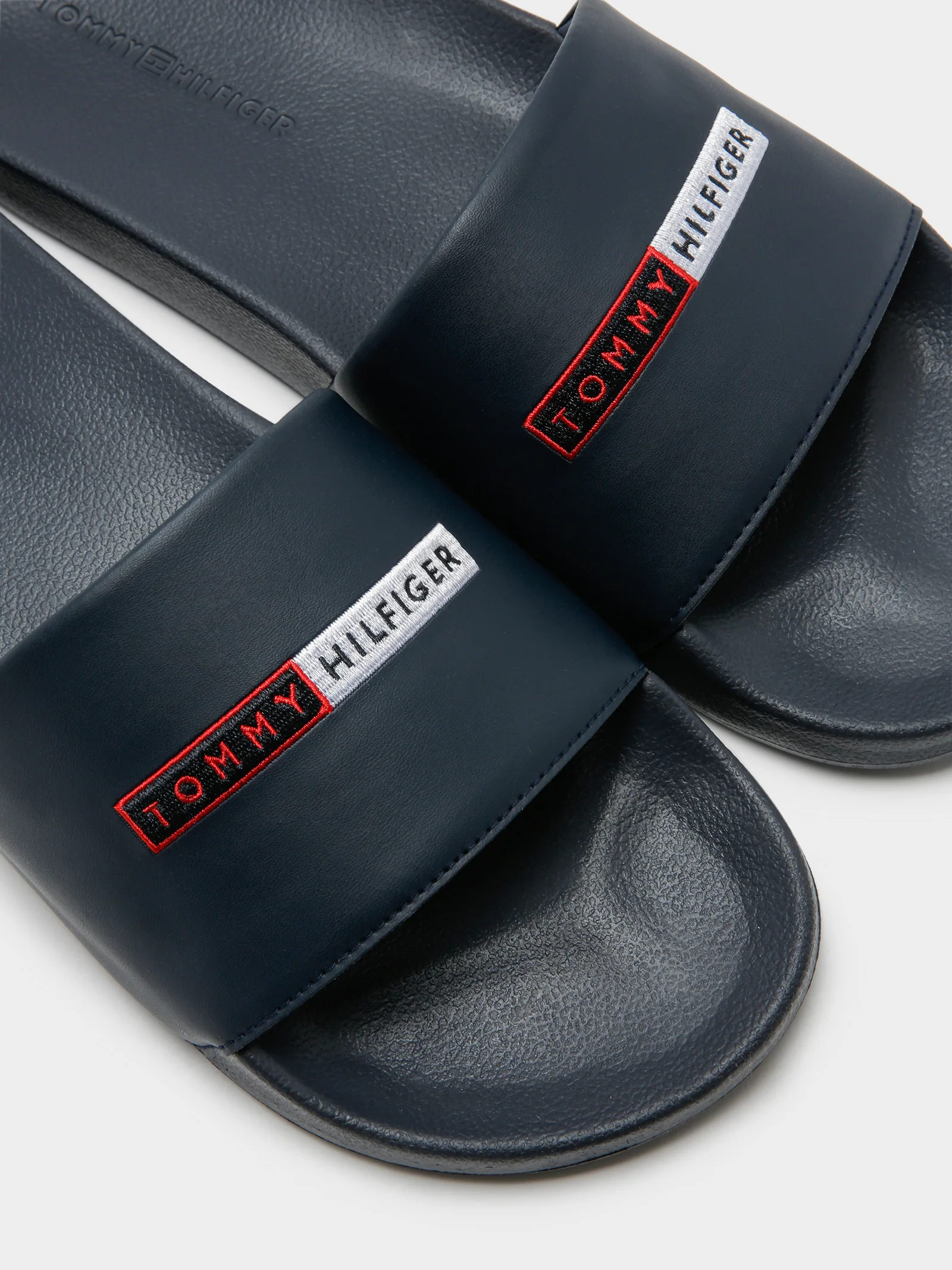 Mens Logo Embroidery Pool Slides - Image 4