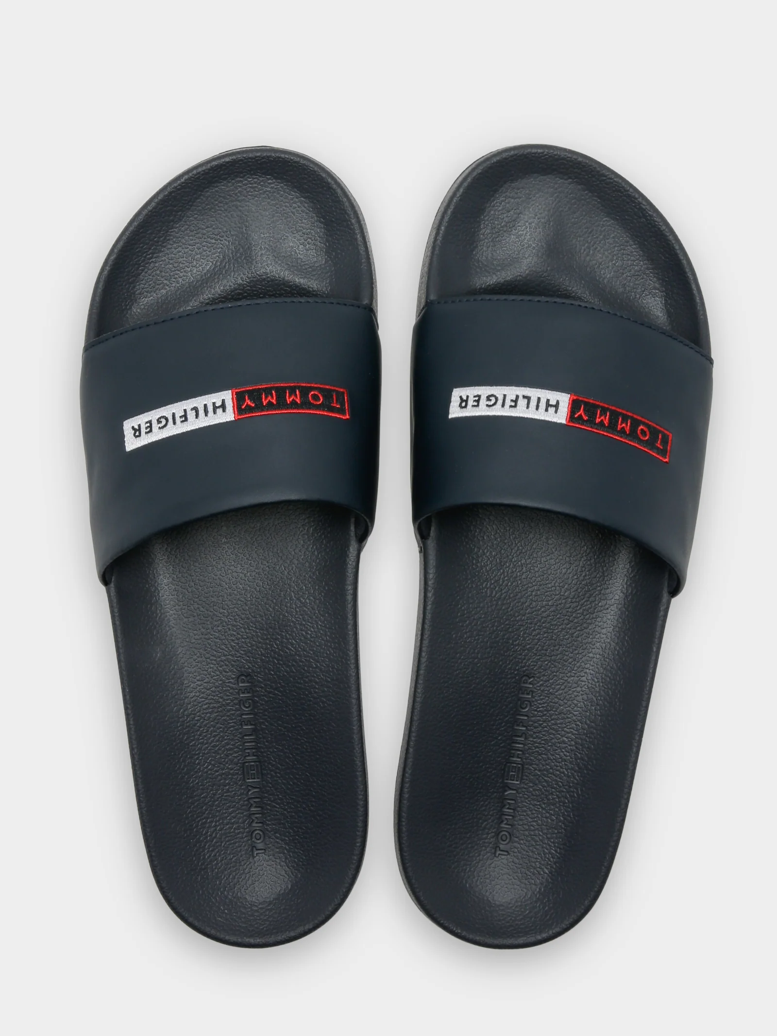 Mens Logo Embroidery Pool Slides - Image 5