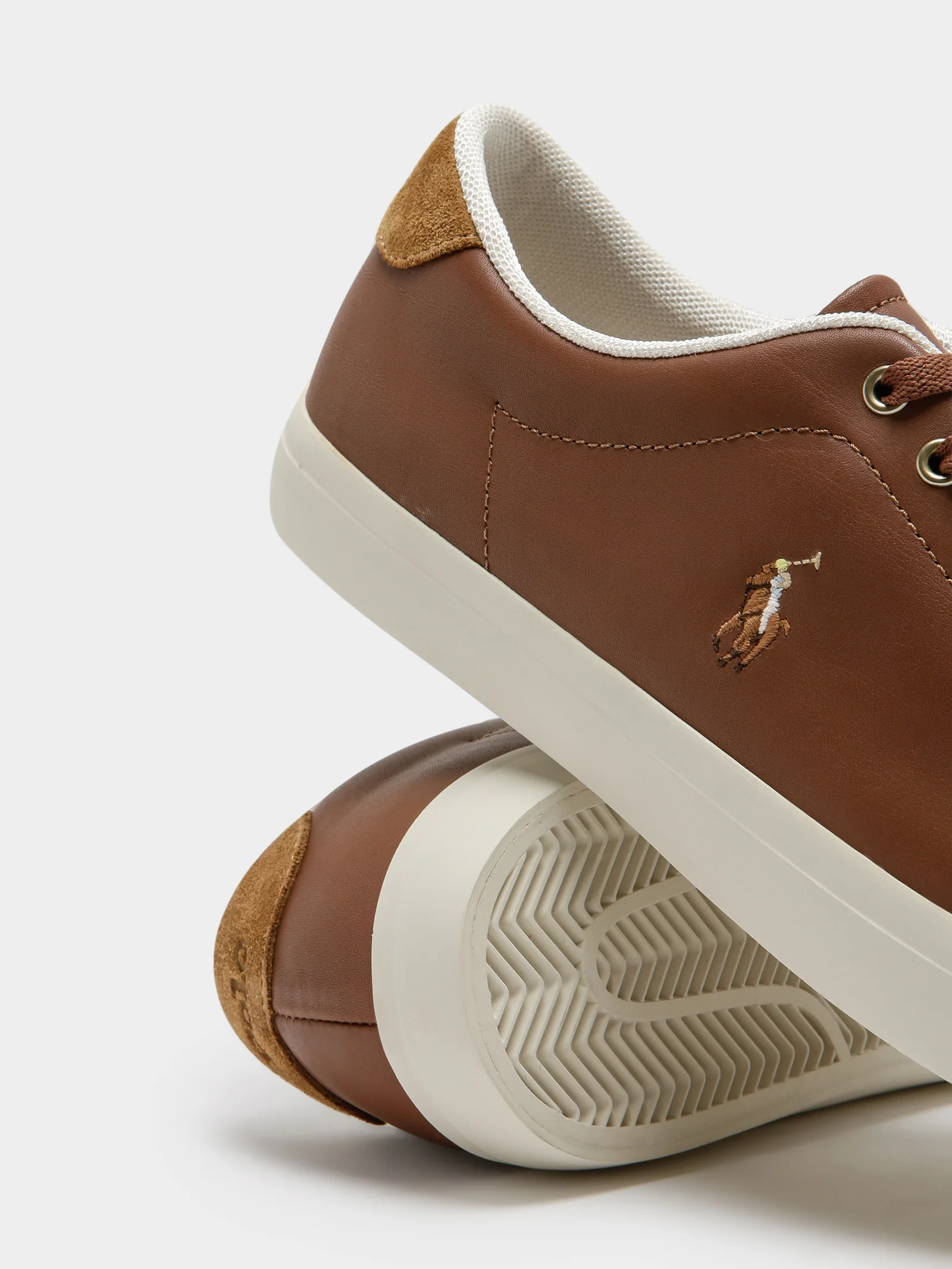 Mens Longwood Vulcanized Leather Sneakers - Image 5