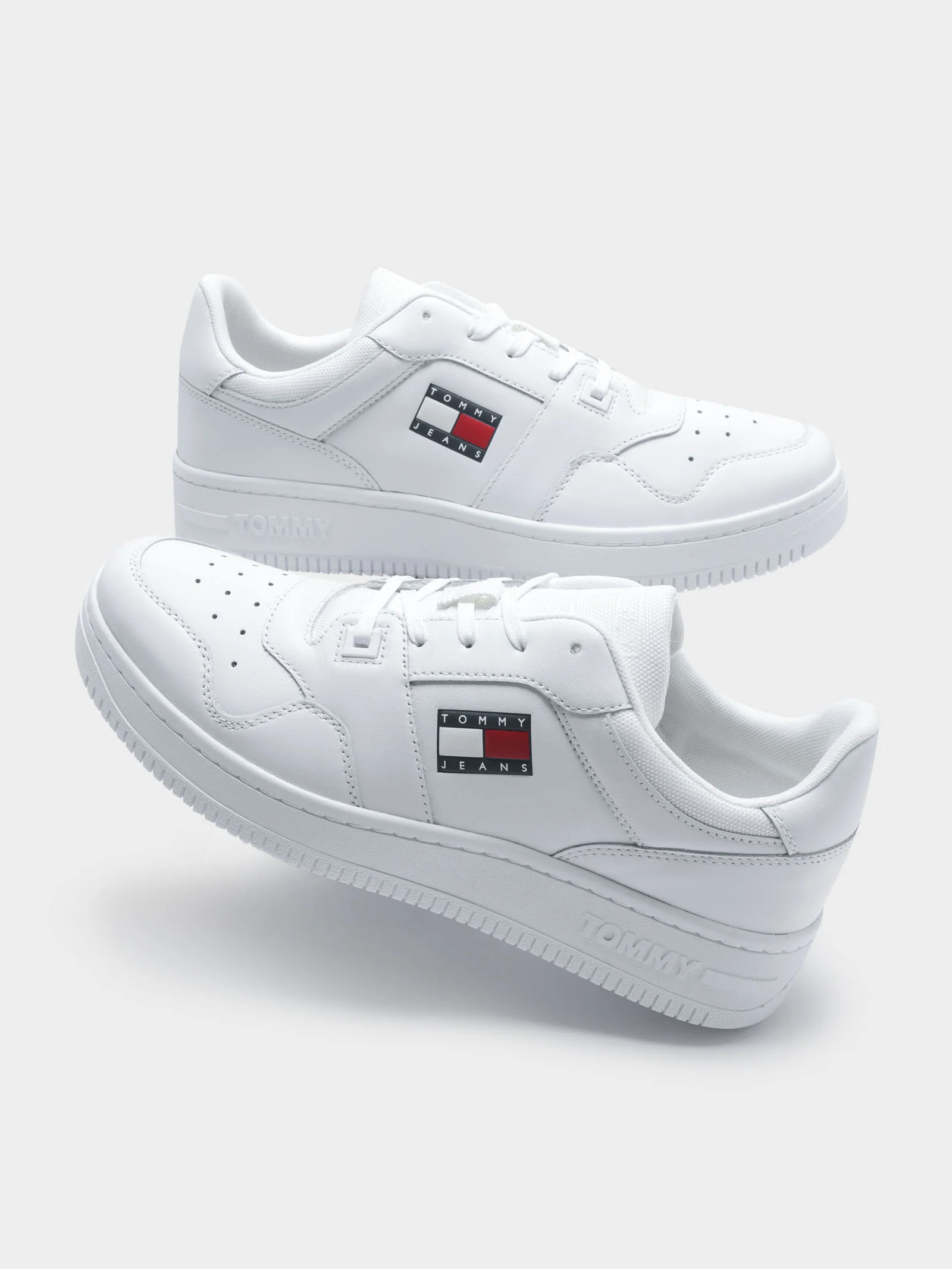 Mens Retro Leather Basket Trainers - Image 3