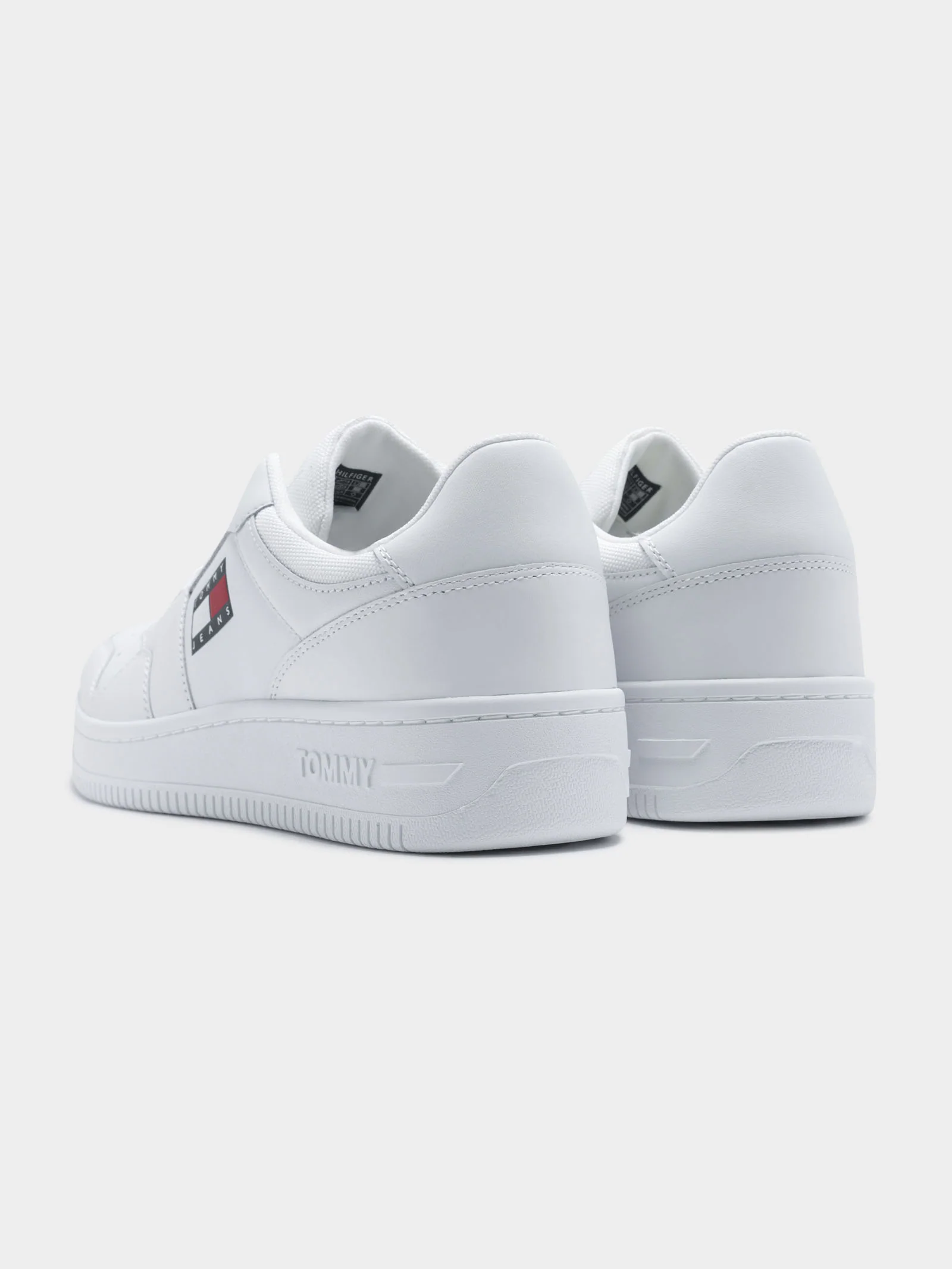 Mens Retro Leather Basket Trainers - Image 7