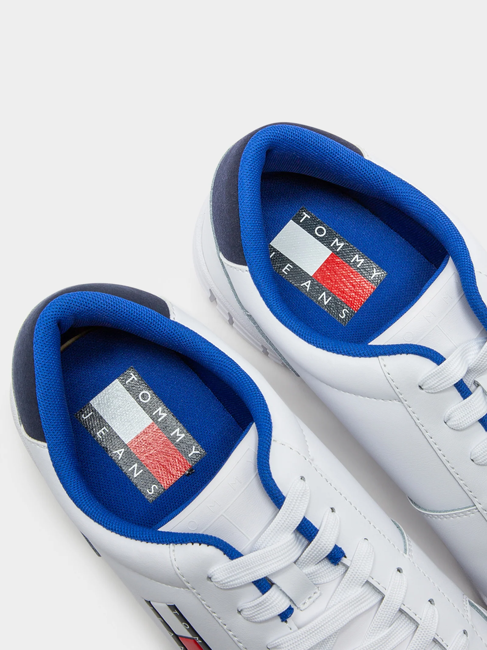 Mens Retro Leather Cupsole Trainers - Image 3