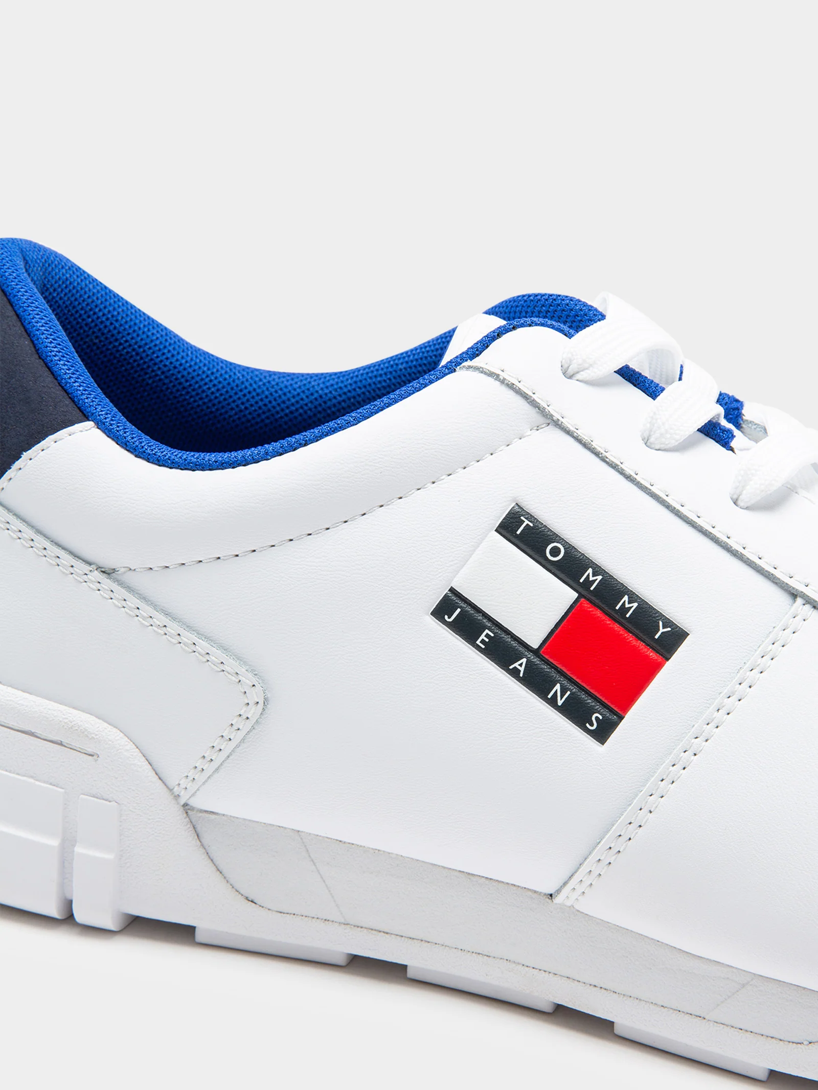Mens Retro Leather Cupsole Trainers - Image 4
