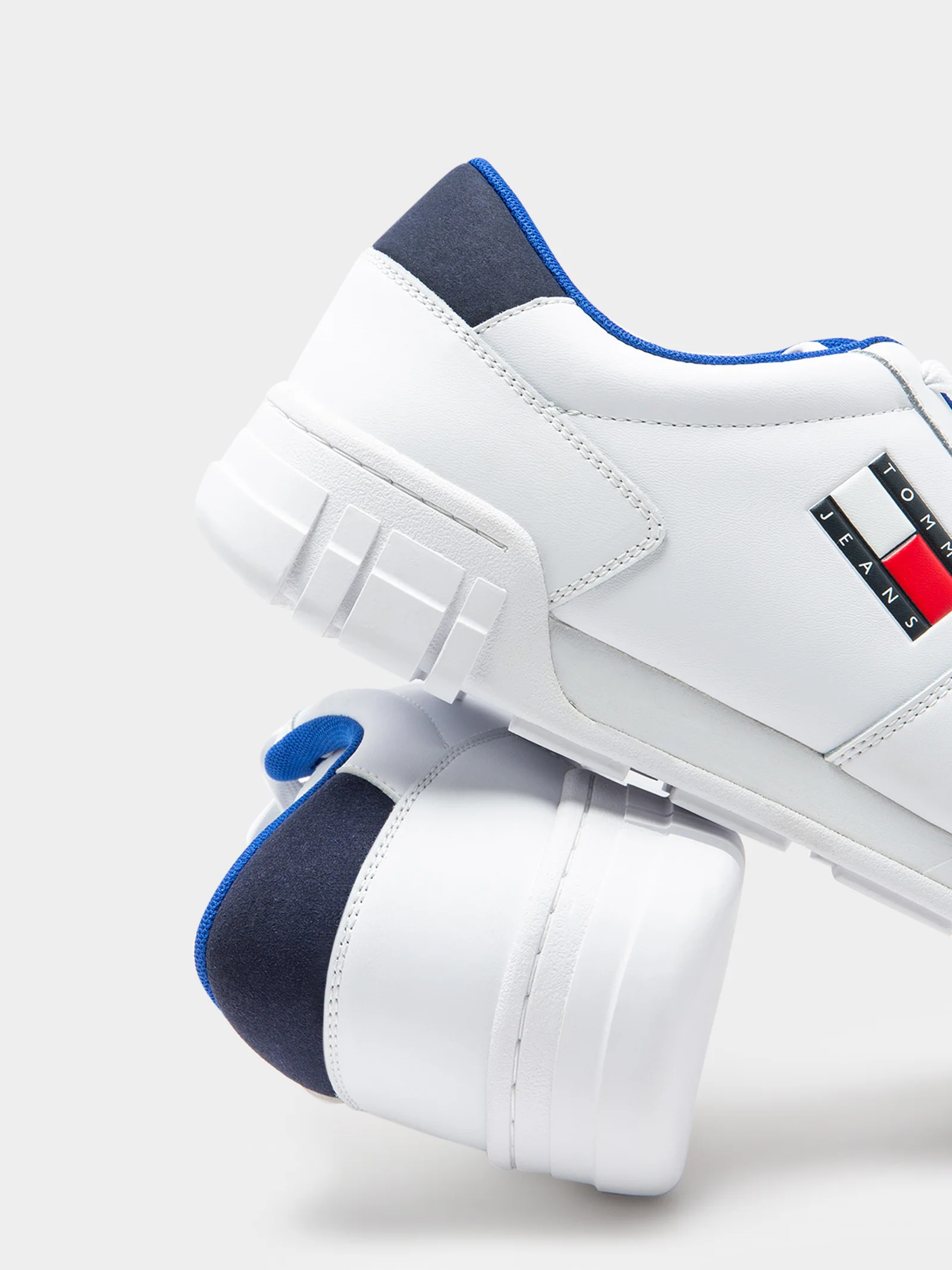Mens Retro Leather Cupsole Trainers - Image 5