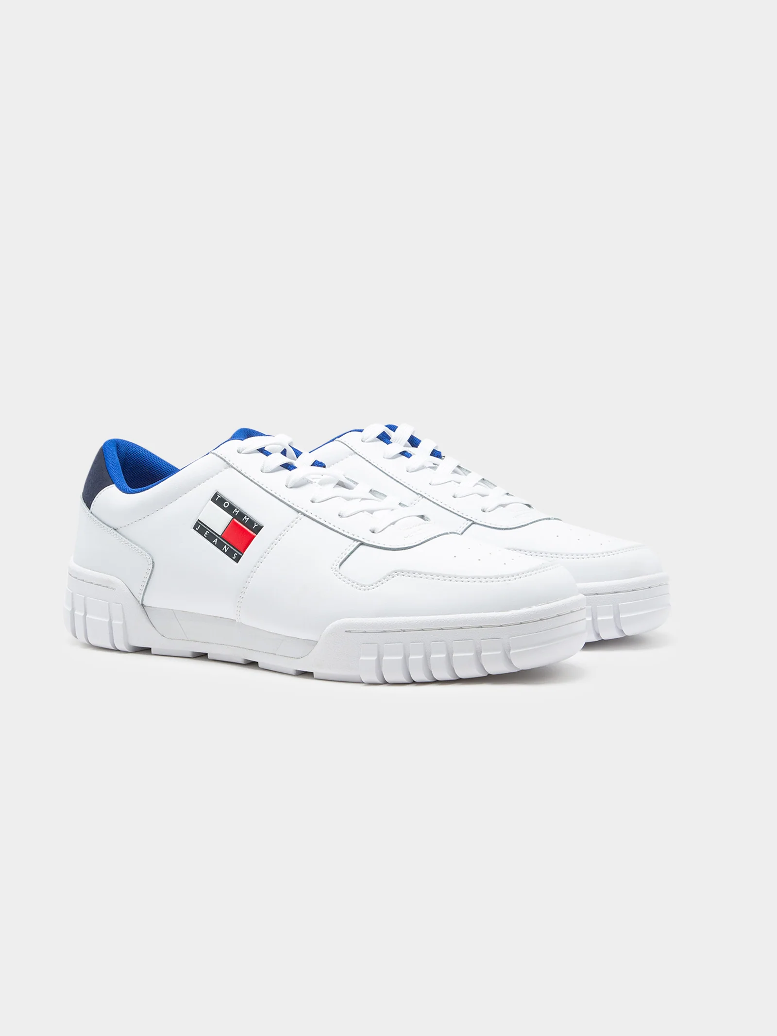 Mens Retro Leather Cupsole Trainers - Image 6