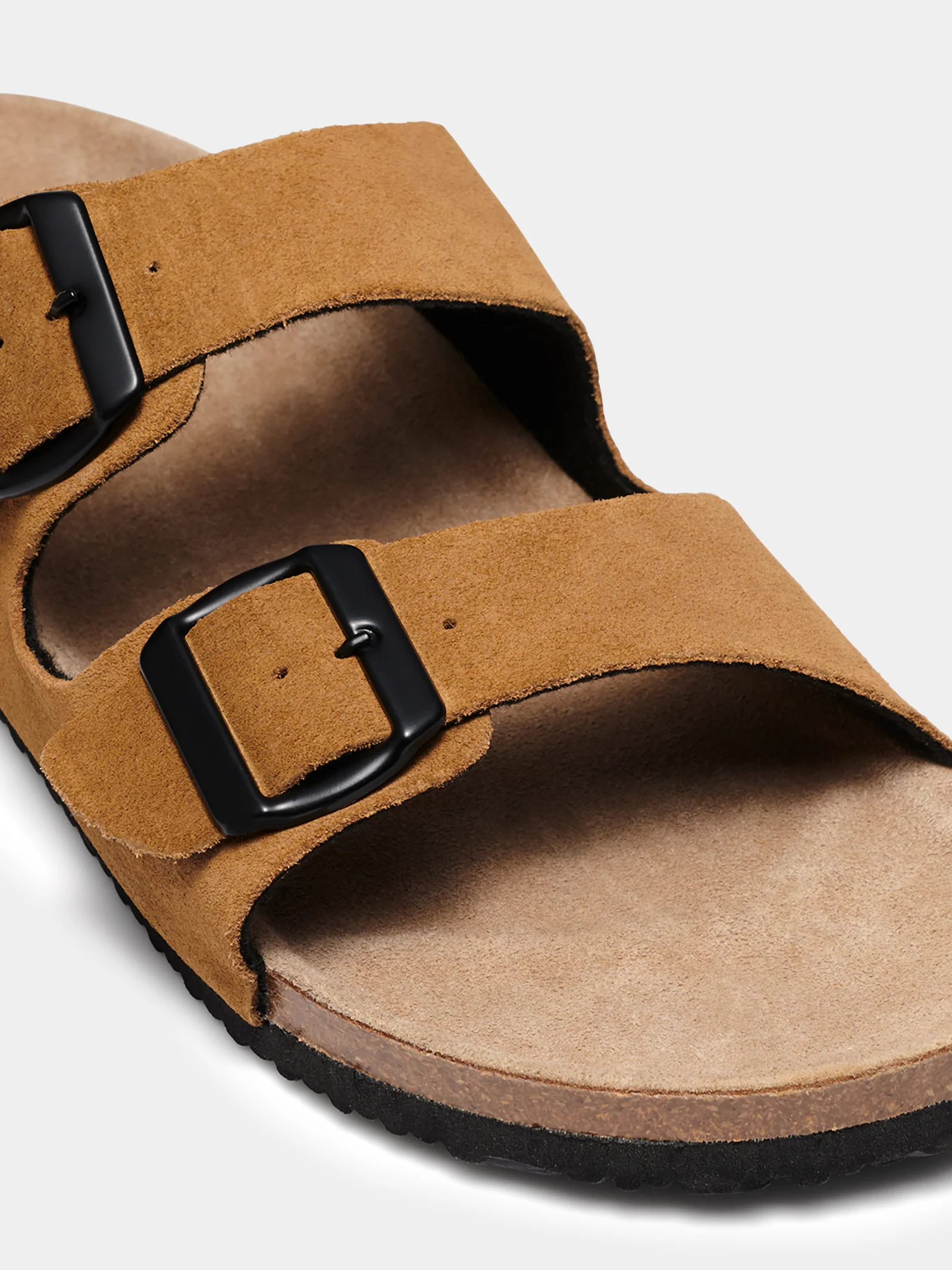 Mens Ridley Leather Double Buckle Sandals - Image 2