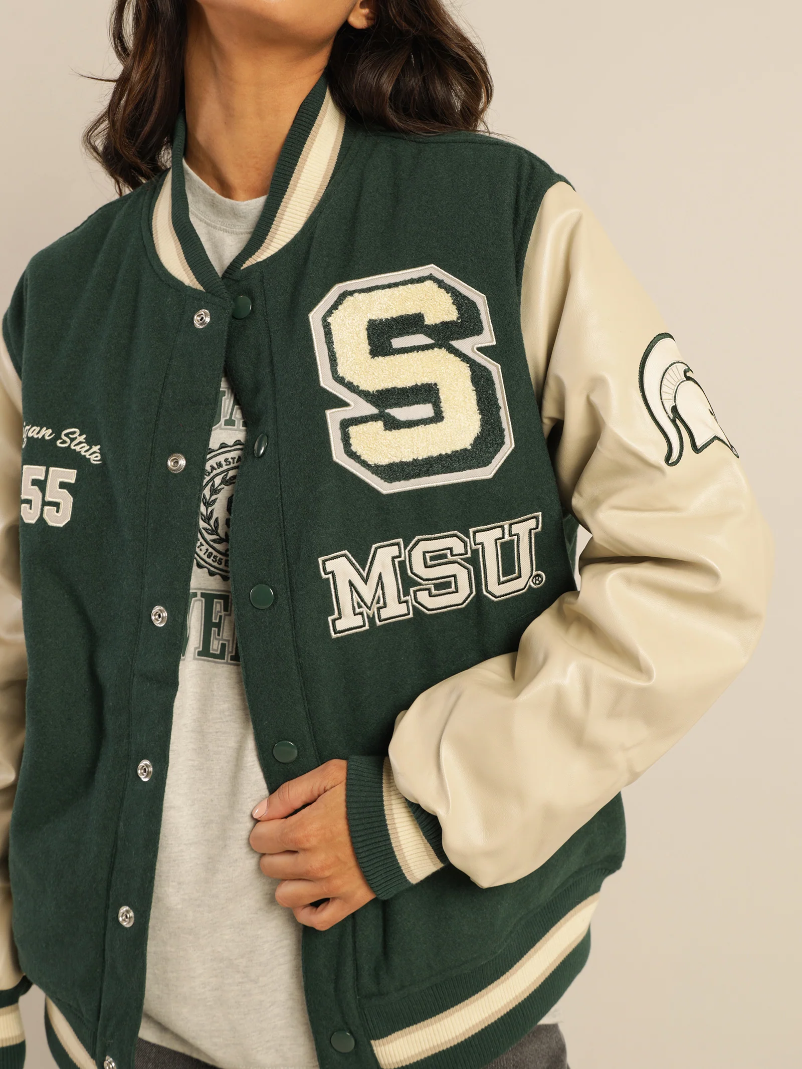 Michigan State Letterman Varsity Jacket - Image 3