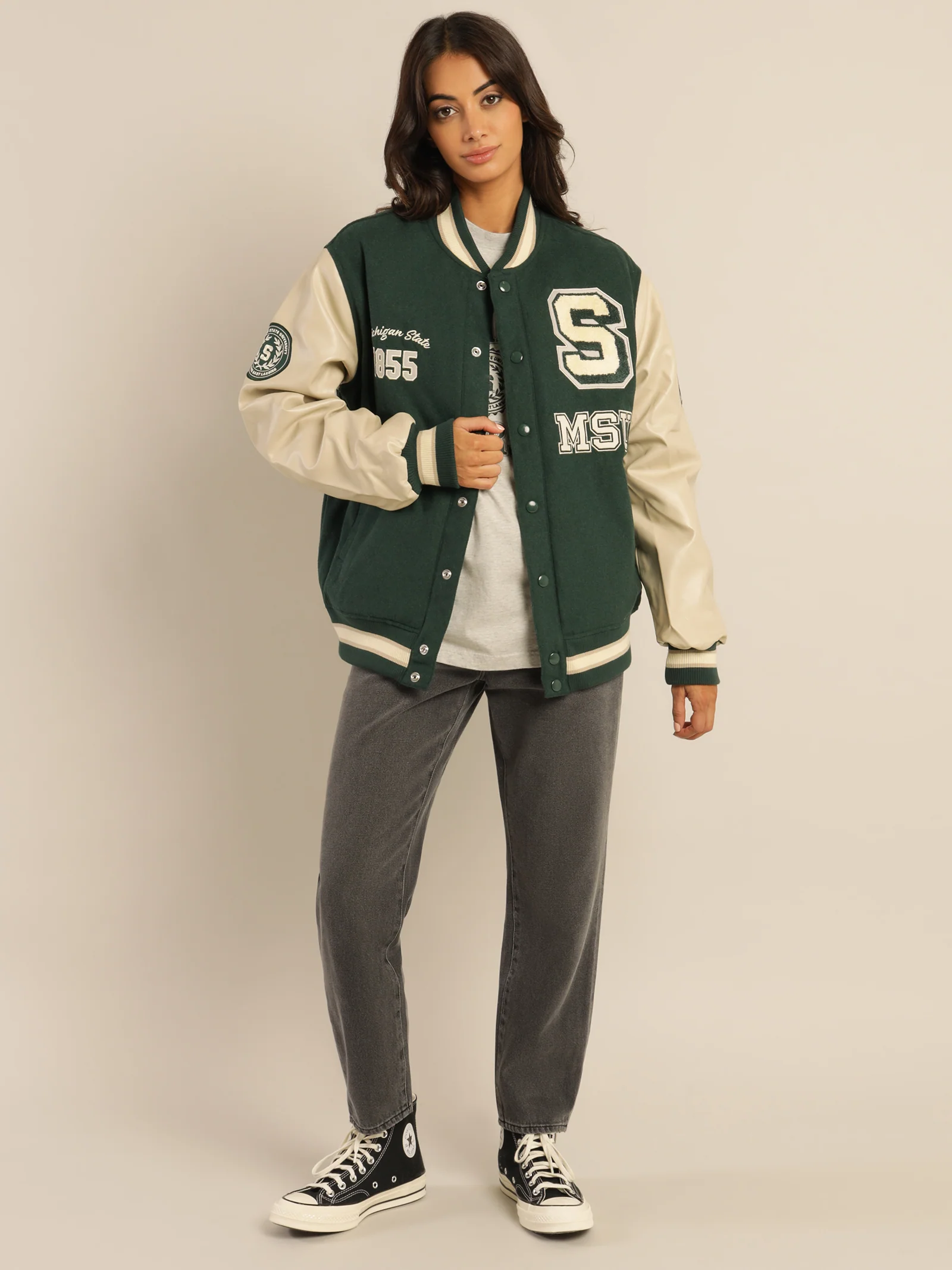 Michigan State Letterman Varsity Jacket - Image 4