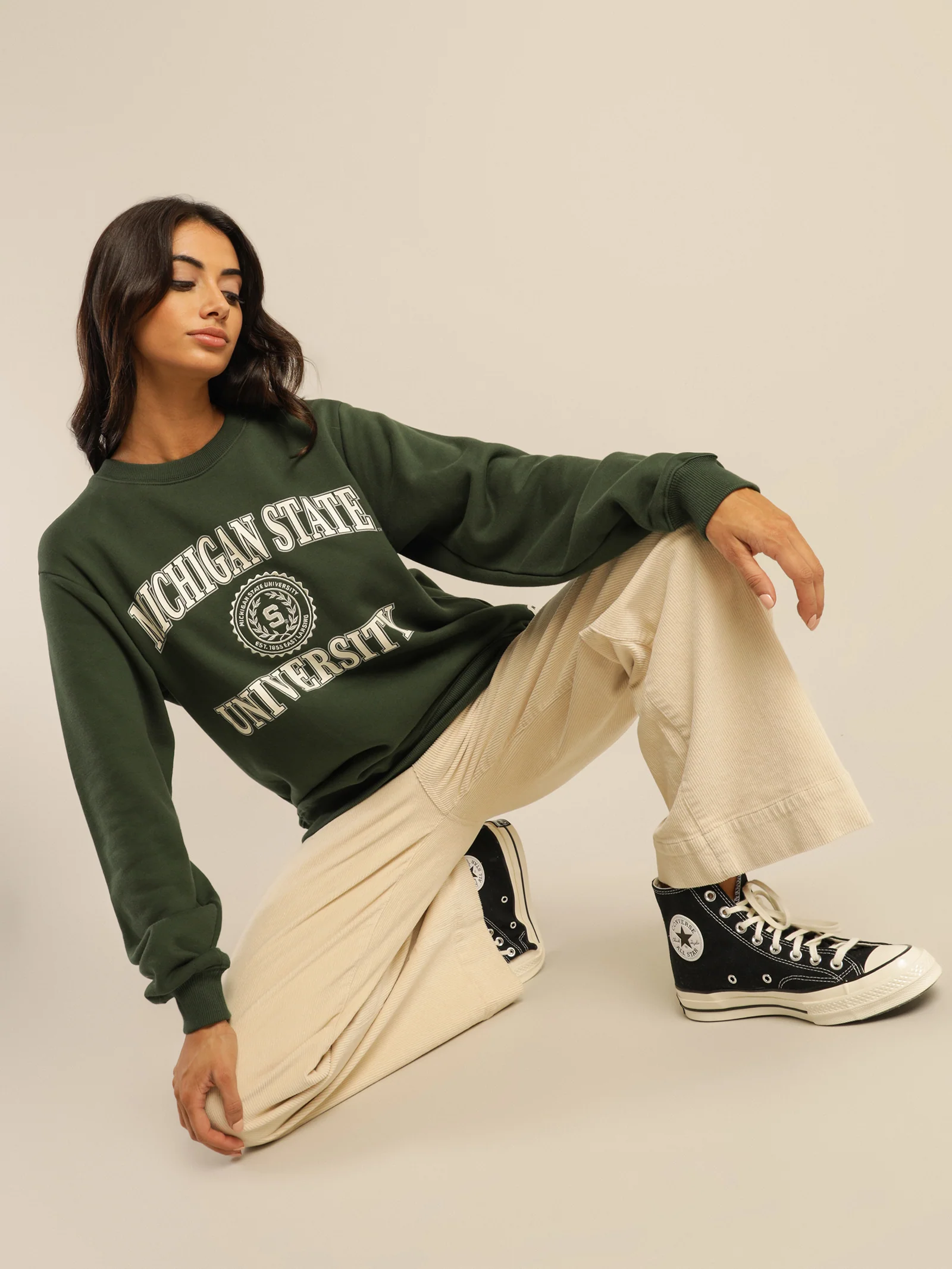 Michigan State Vintage Reef Logo Crew - Image 2