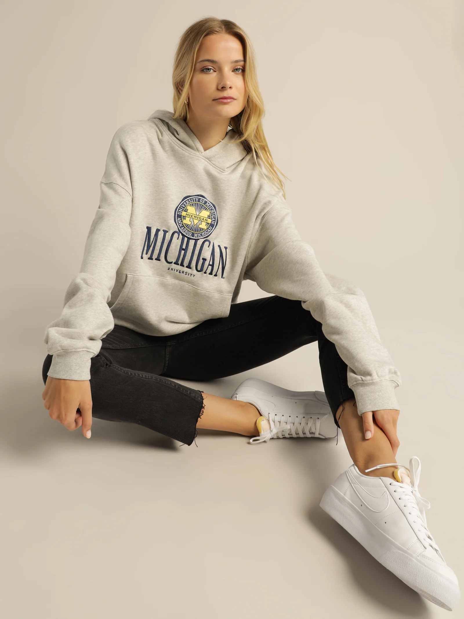 Michigan University Stack Logo Hoodie - Image 2