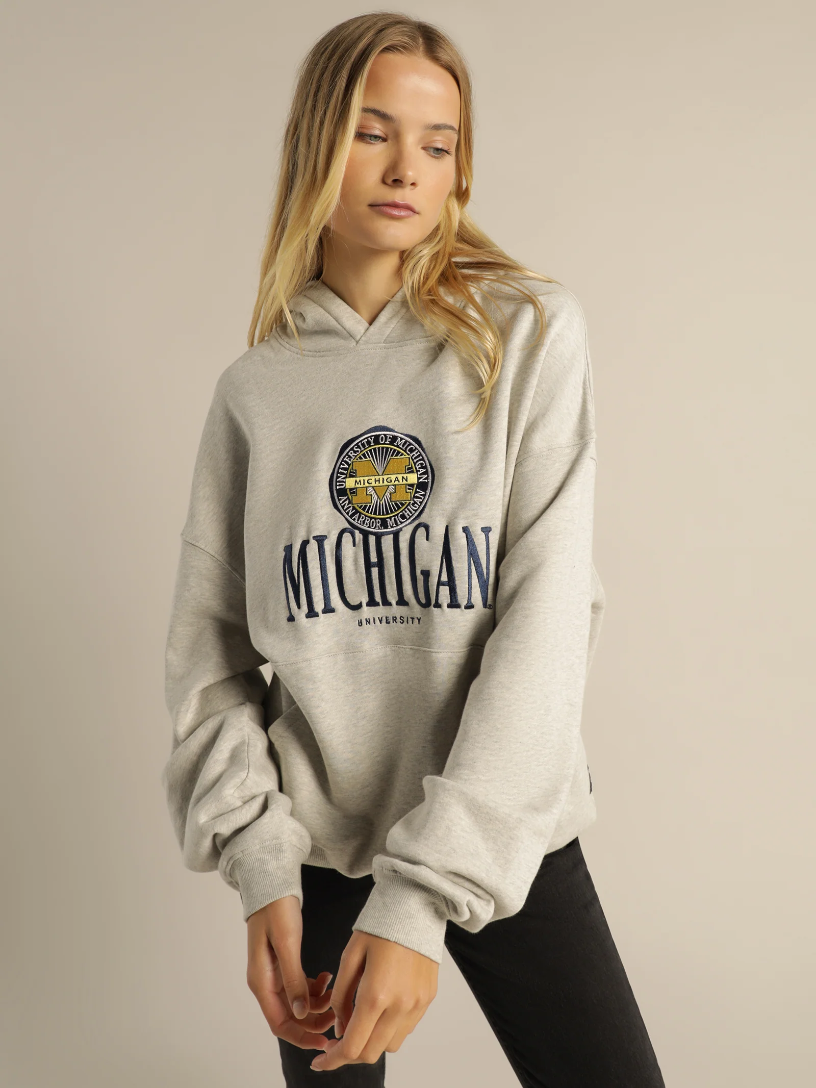 Michigan University Stack Logo Hoodie - Image 3