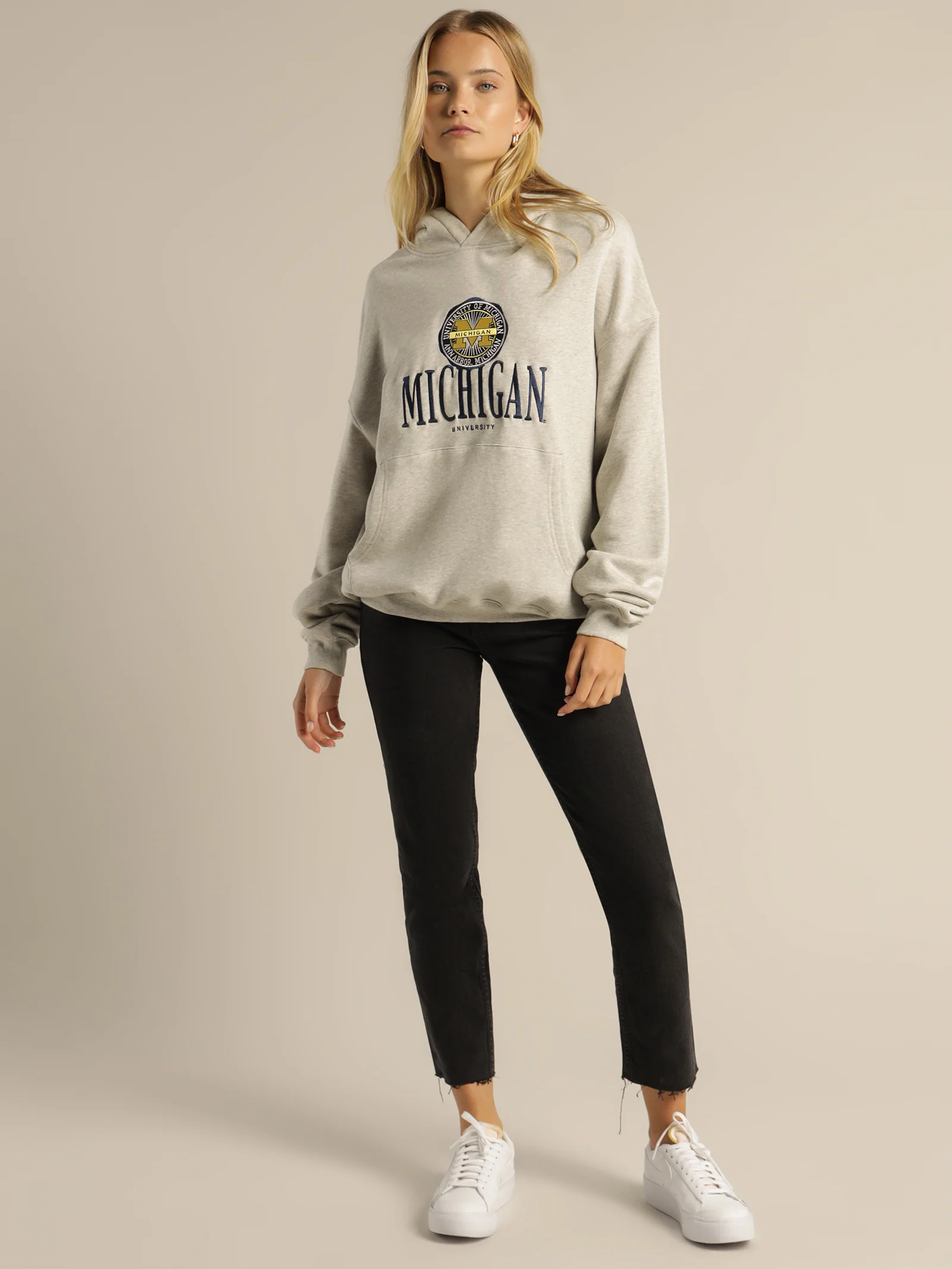Michigan University Stack Logo Hoodie - Image 4