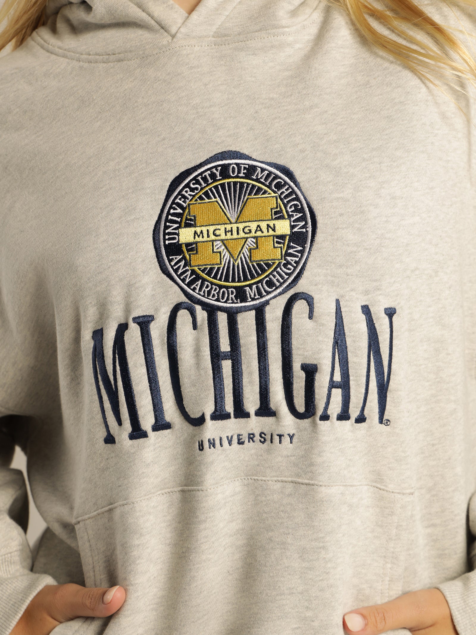 Michigan University Stack Logo Hoodie - Image 5