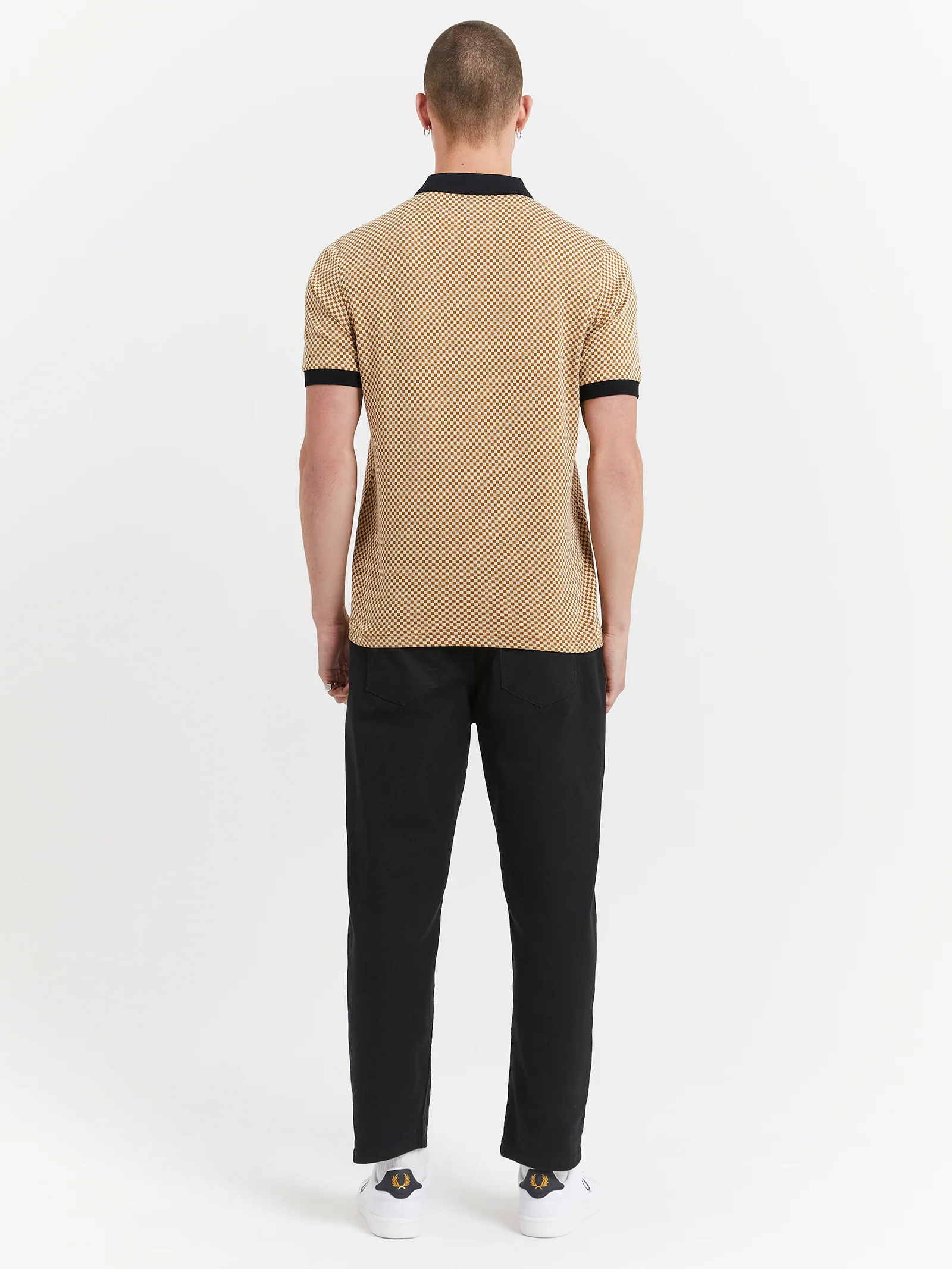 Micro Chequerboard Polo Shirt - Image 5