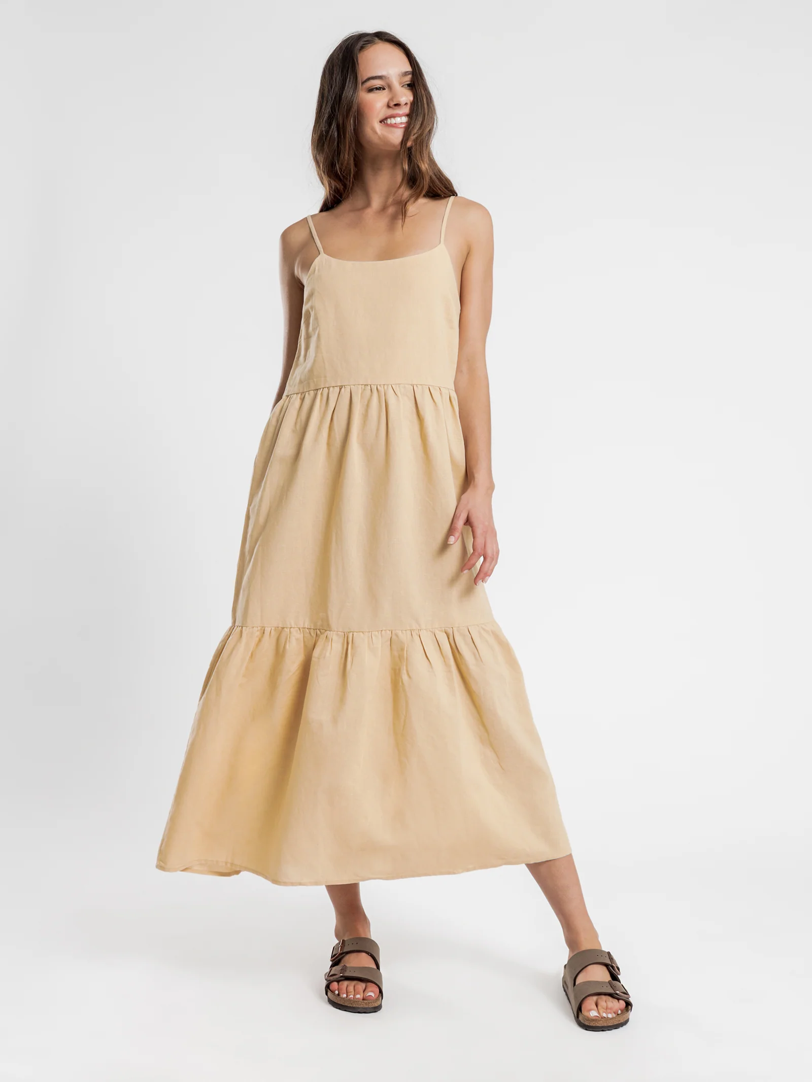 Miles Linen Midi Dress - Image 2