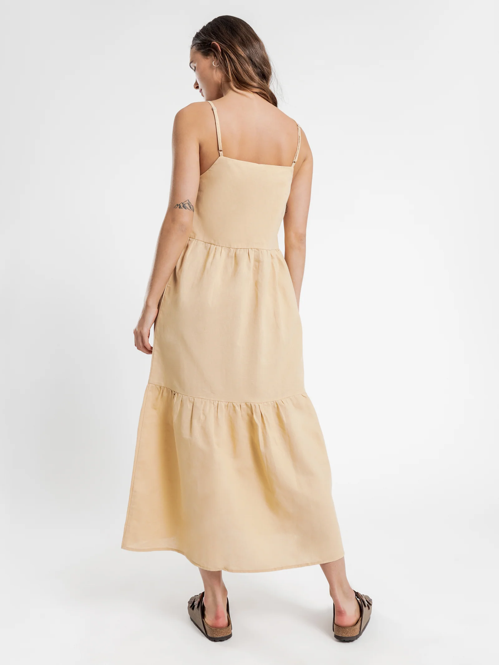 Miles Linen Midi Dress - Image 4