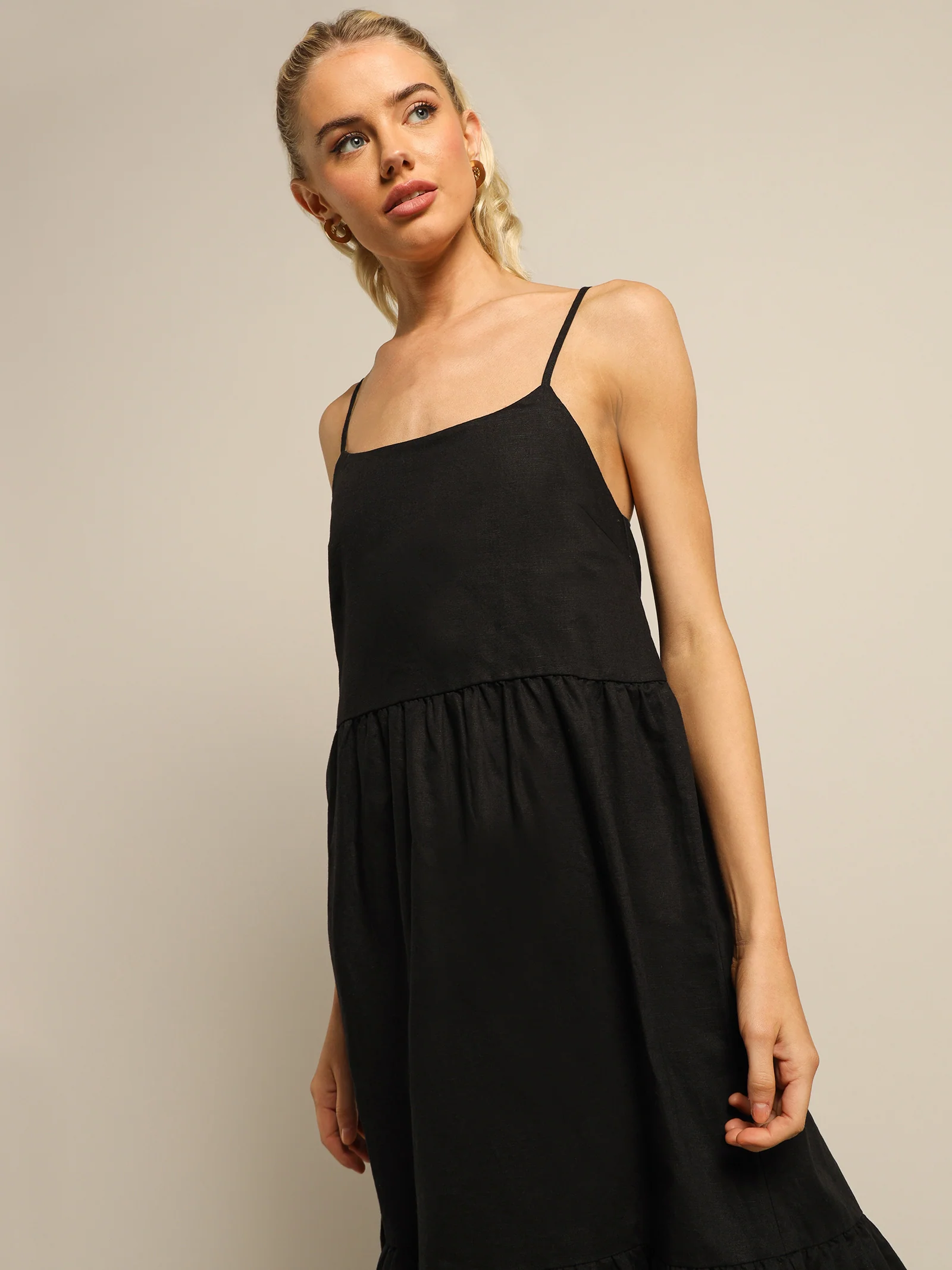 Miles Linen Midi Dress - Image 4