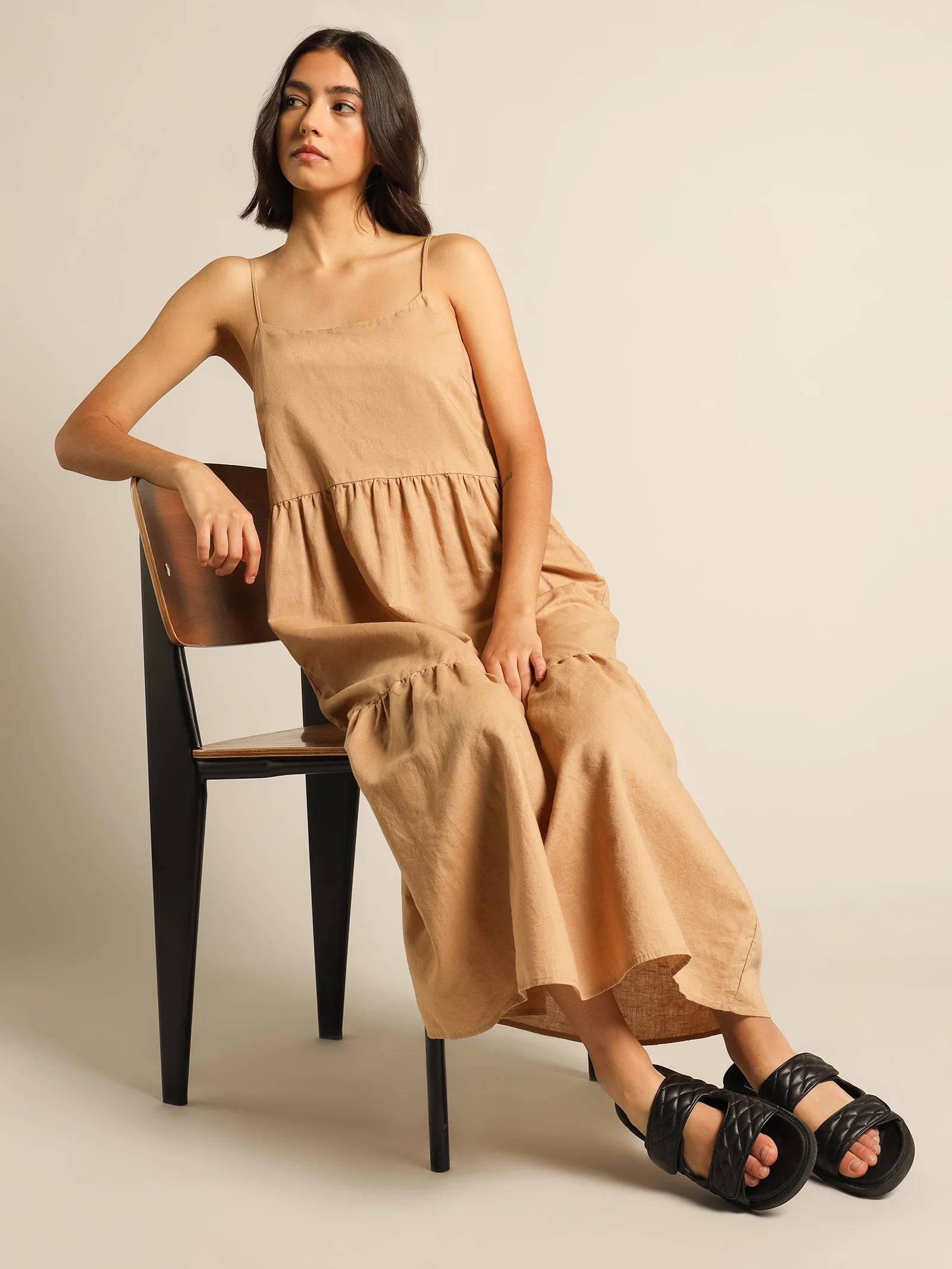 Miles Linen Midi Dress - Image 2