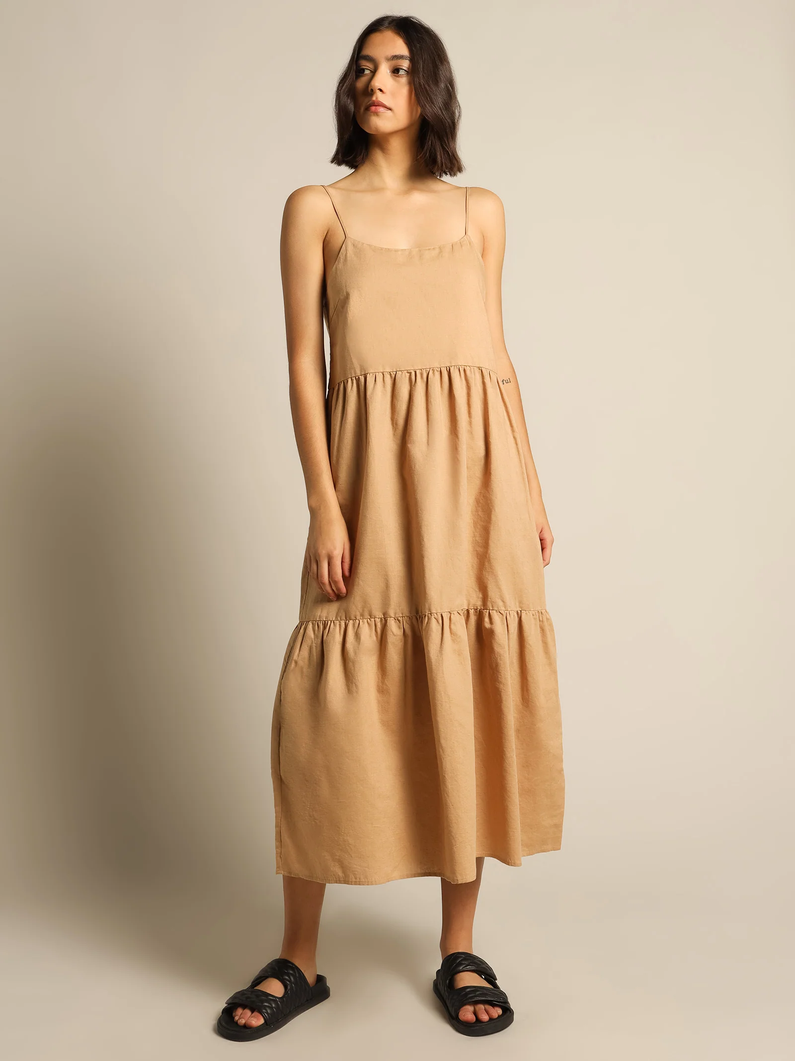 Miles Linen Midi Dress - Image 3
