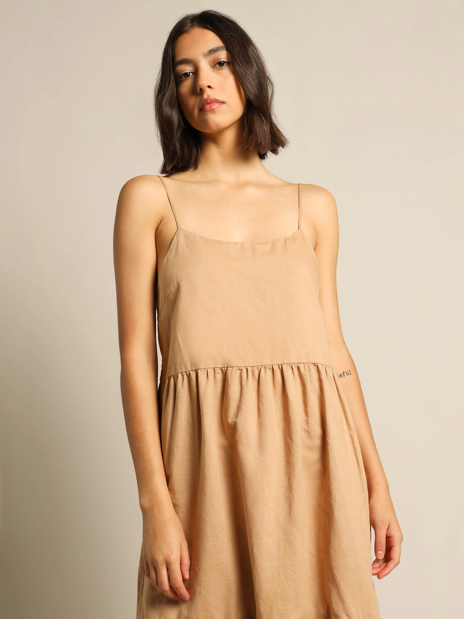 Miles Linen Midi Dress - Image 4