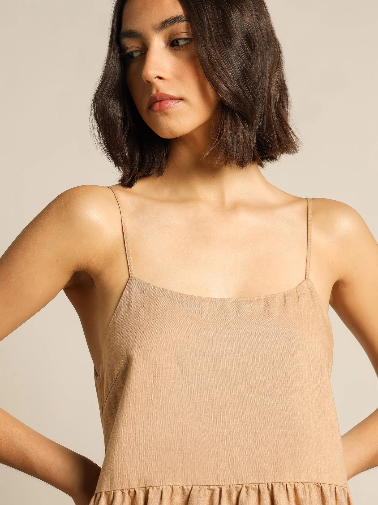 Miles Linen Midi Dress - Image 5