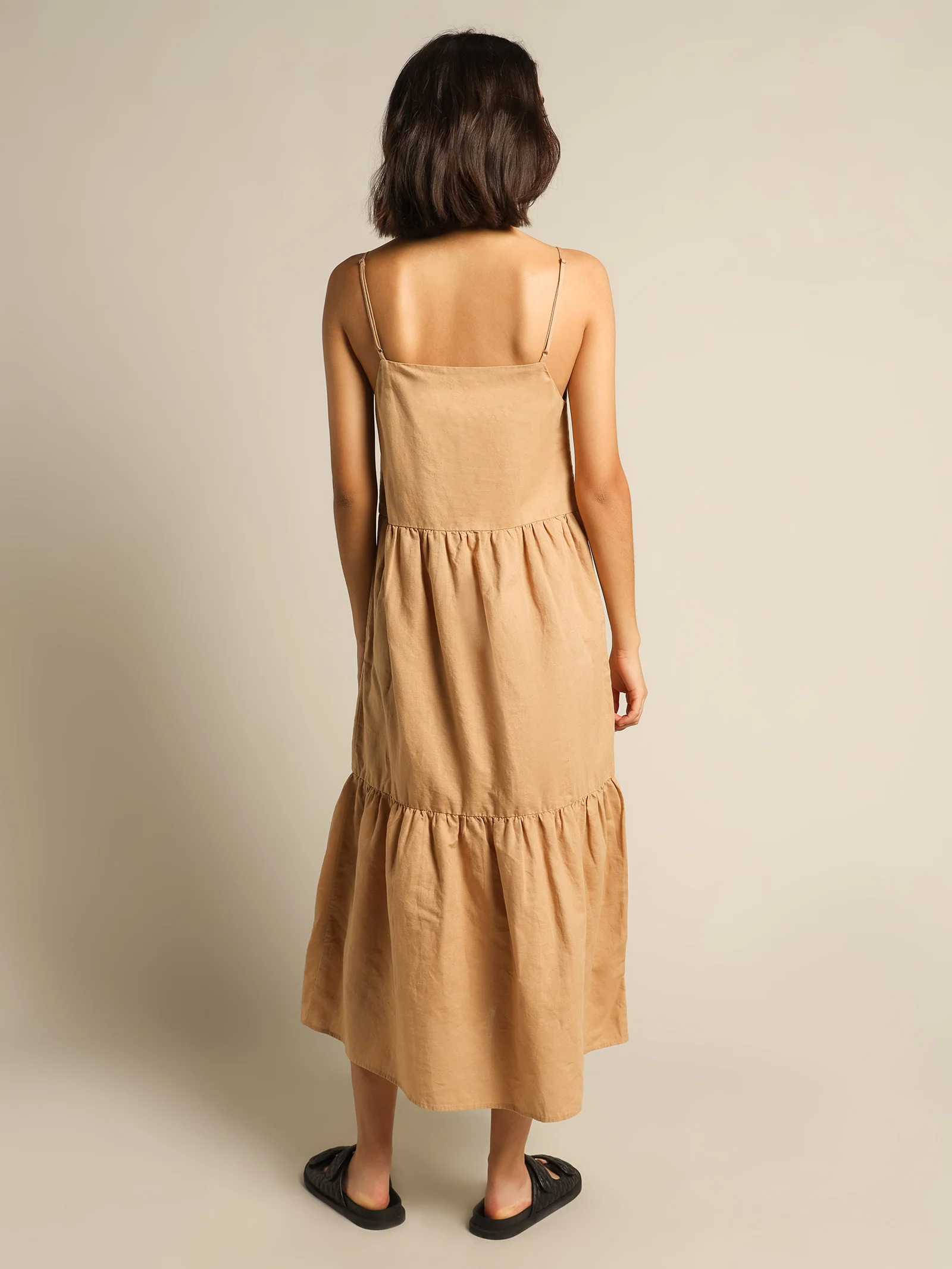 Miles Linen Midi Dress - Image 7
