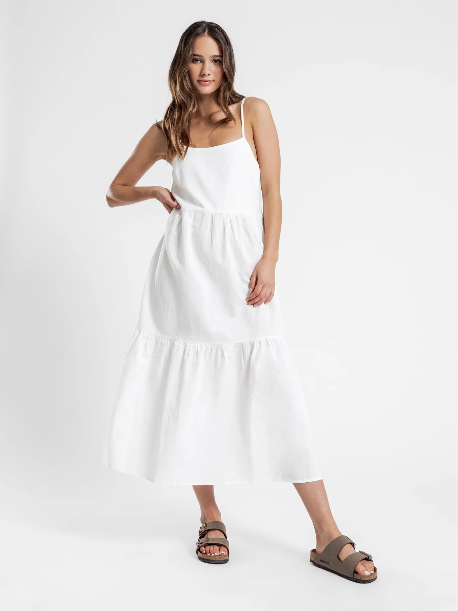 Miles Linen Midi Dress - Image 2