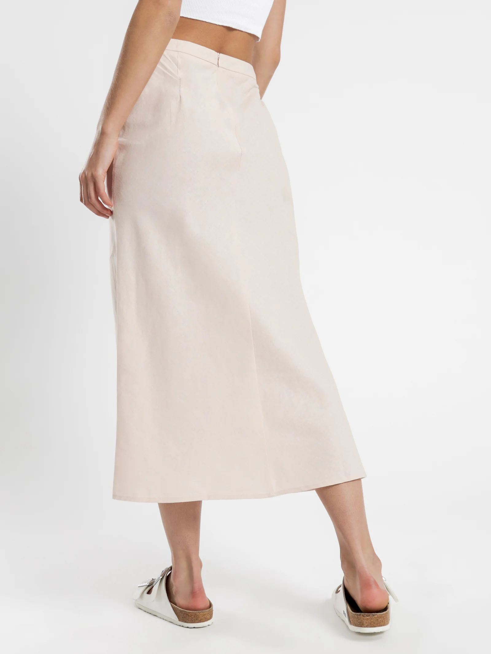 Miles Linen Midi Skirt - Image 5