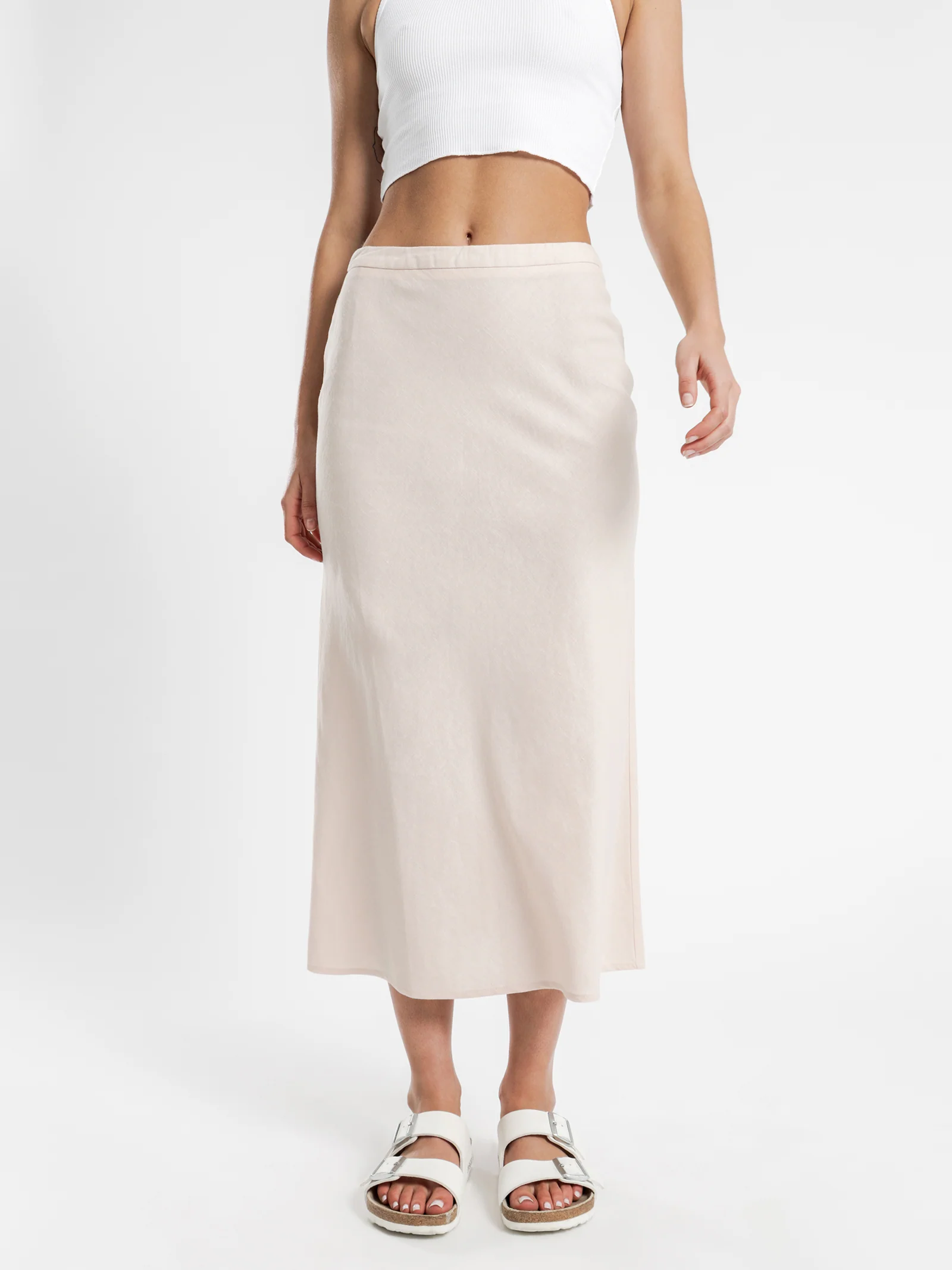 Miles Linen Midi Skirt - Image 6