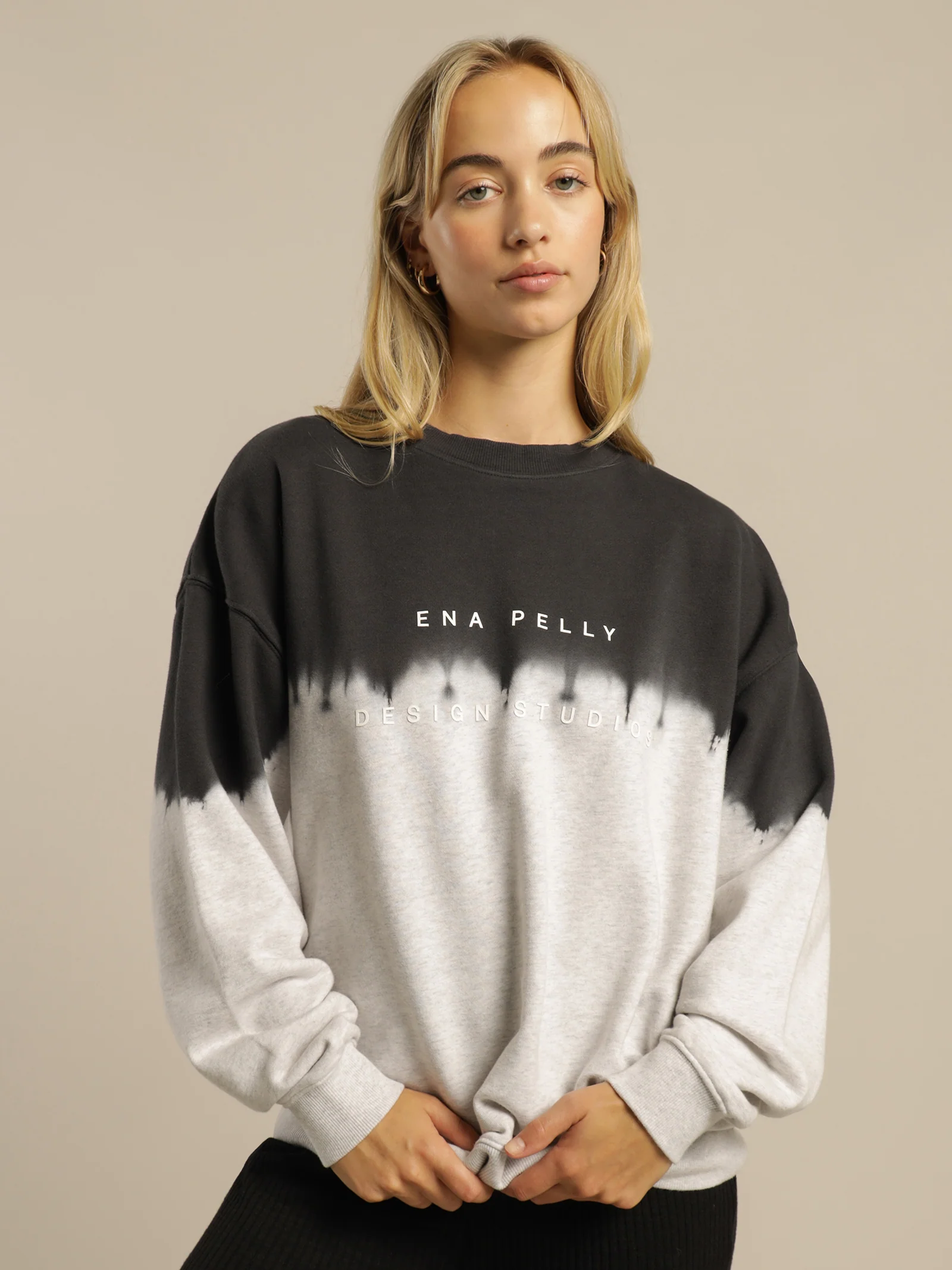 Minimal Logo Dip Dye Sweat - Image 2