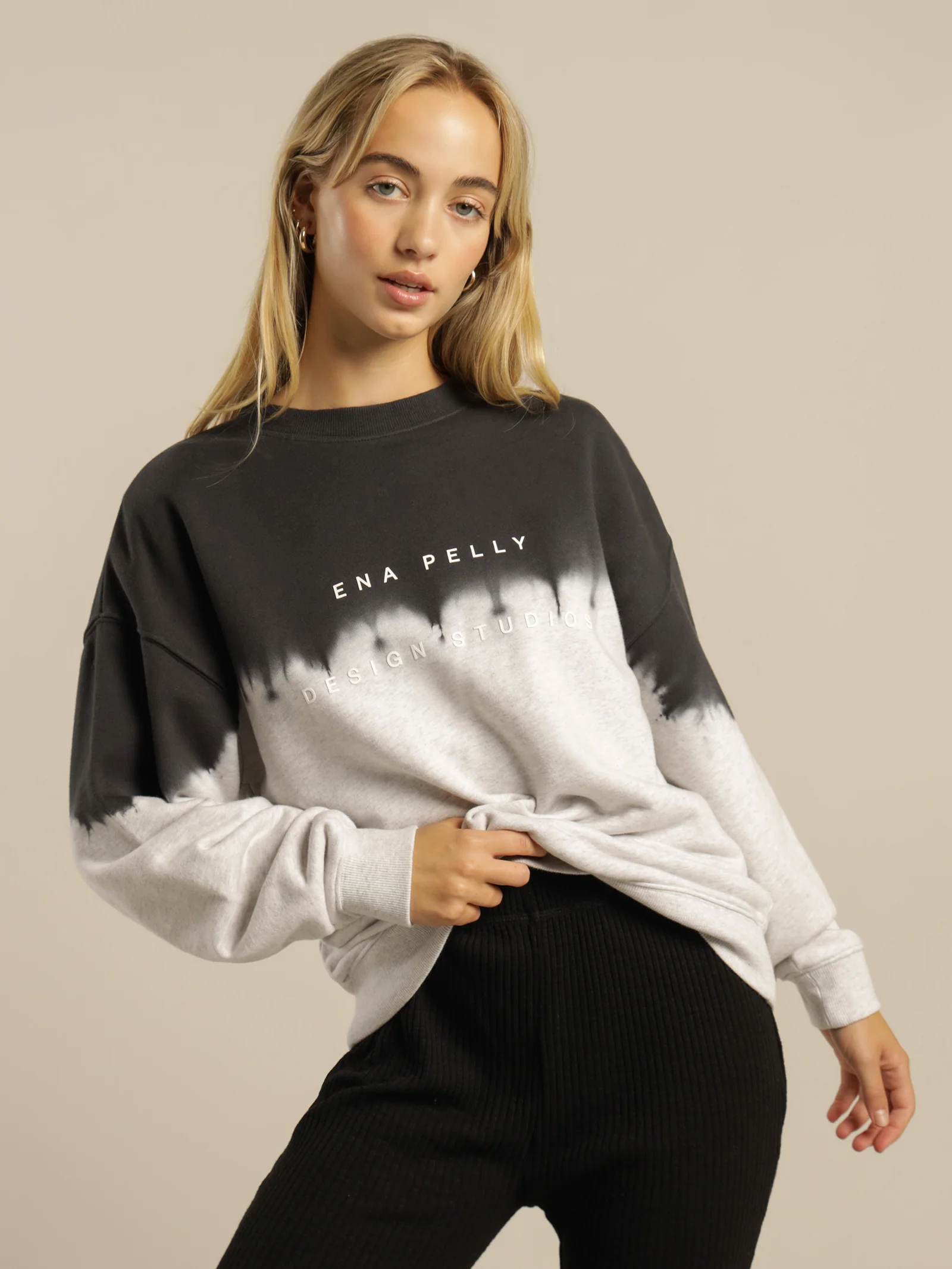Minimal Logo Dip Dye Sweat - Image 3