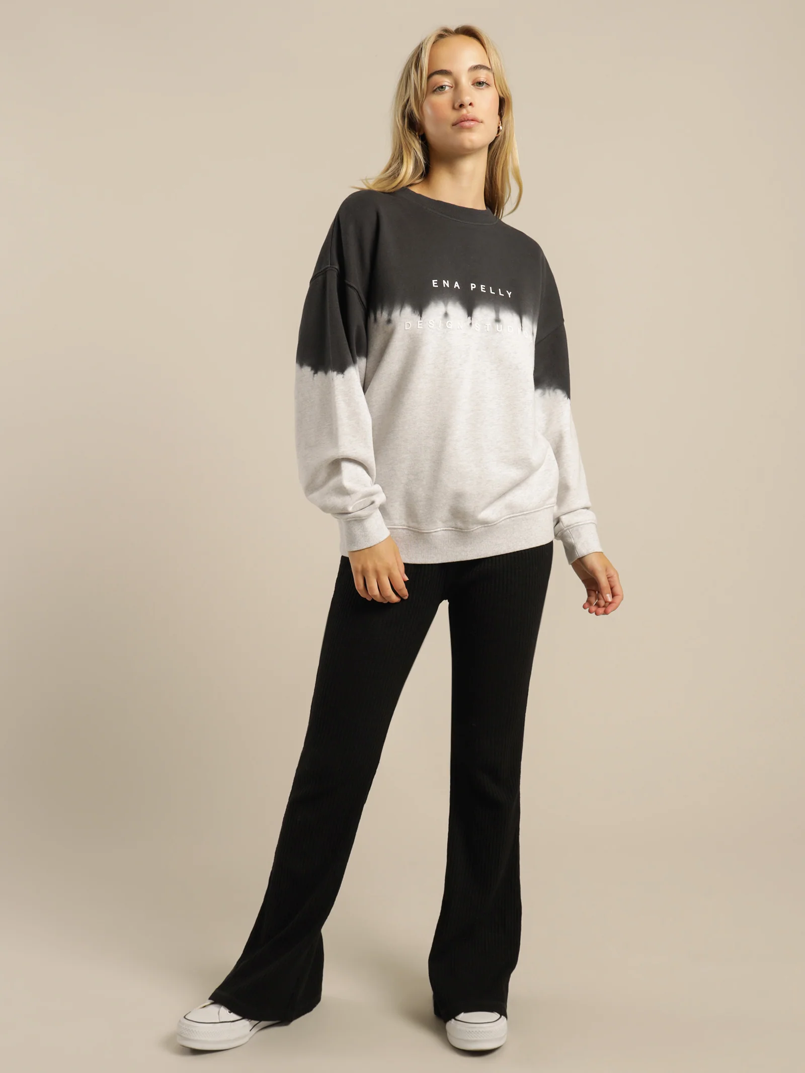Minimal Logo Dip Dye Sweat - Image 4
