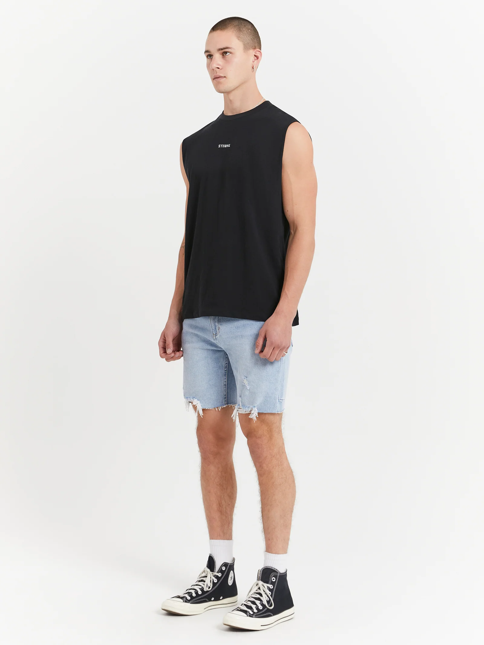 Minimal Thrills Merch Fit Muscle T-Shirt - Image 4