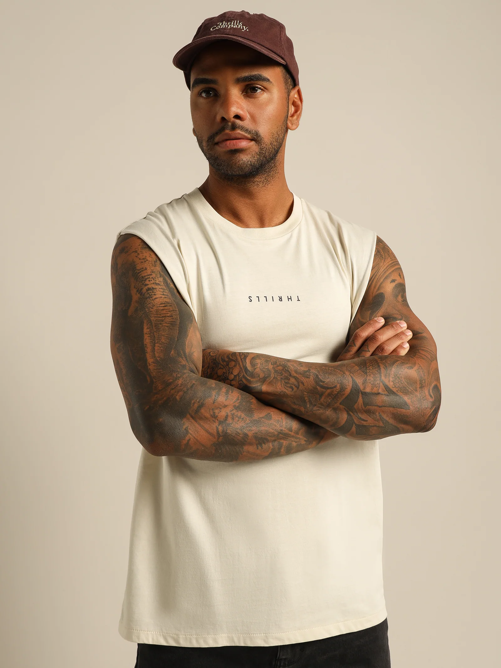 Minimal Thrills Merch Fit Muscle T-Shirt - Image 2