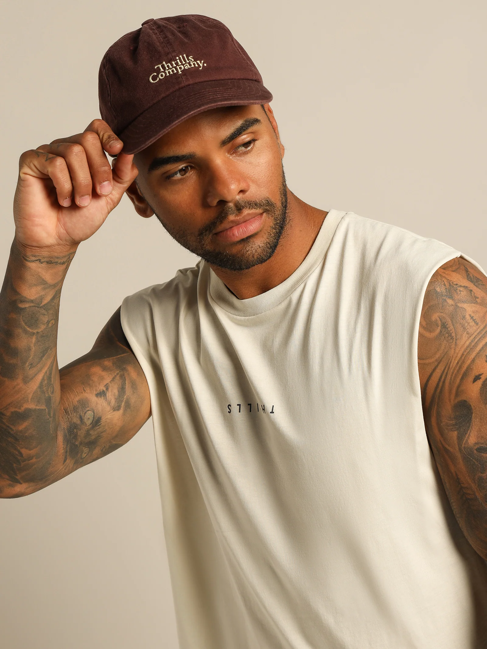 Minimal Thrills Merch Fit Muscle T-Shirt - Image 4